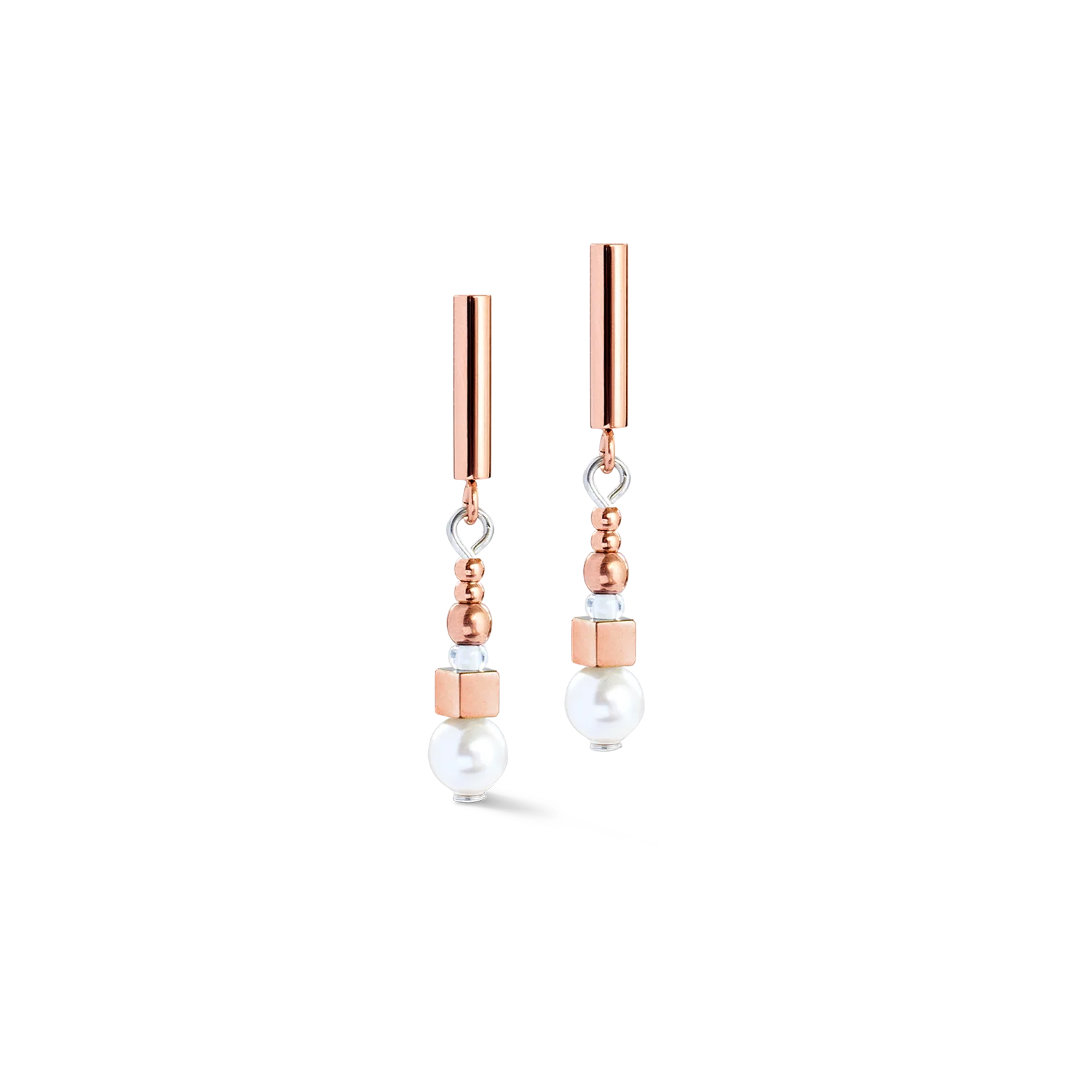 Earrings Shimmering Princess Pearls rose gold-white - Image 2