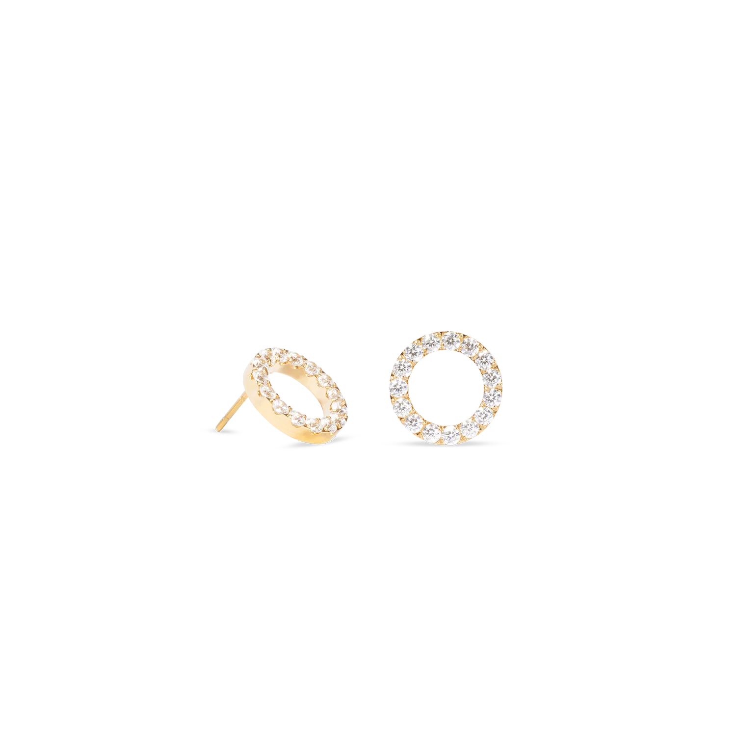 Earrings Sparkling Circle gold-crystal