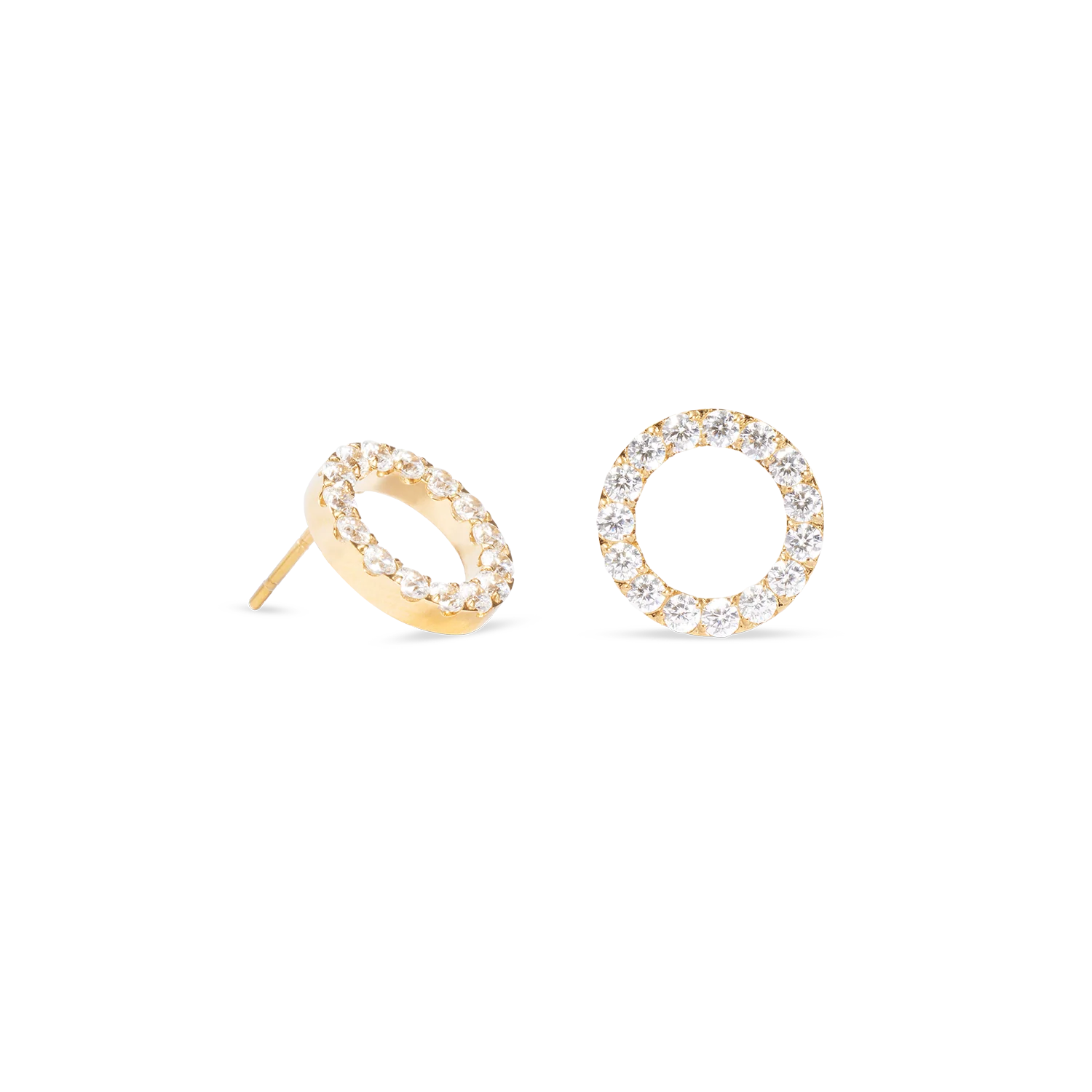 Earrings Sparkling Circle gold-crystal - Image 2