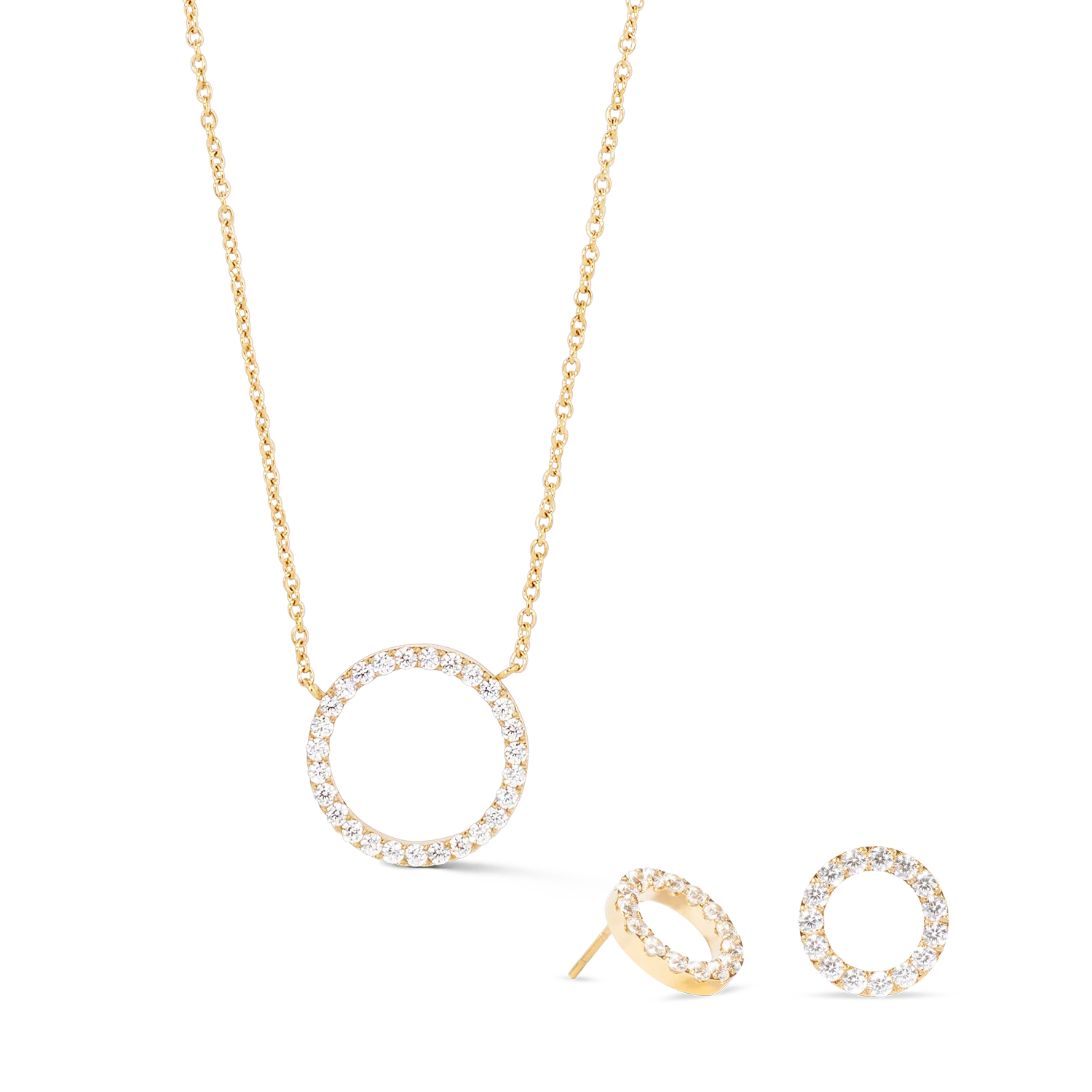 Earrings Sparkling Circle gold-crystal - Image 3