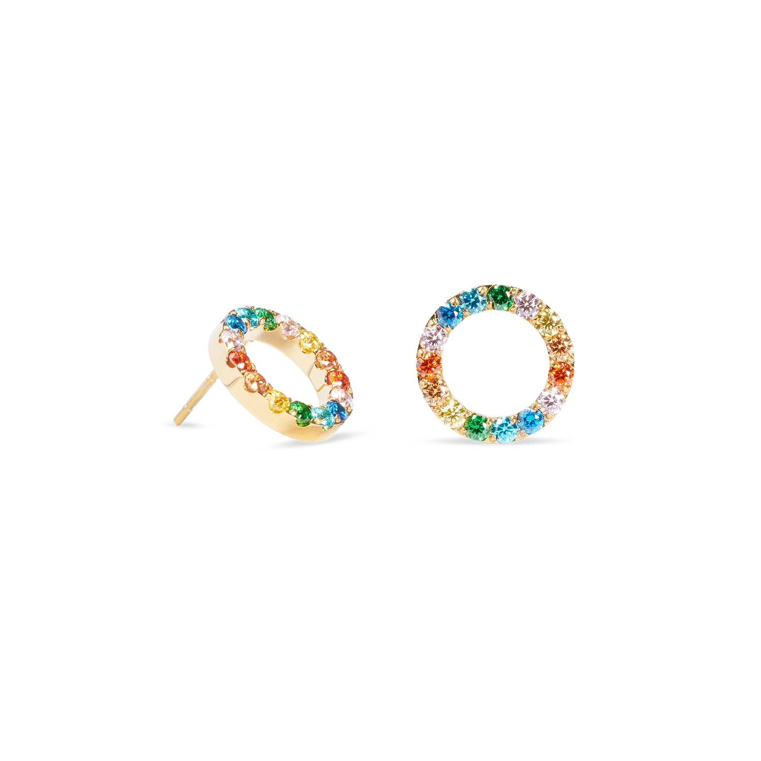 Earrings Sparkling Circle gold-multicolour - Image 2