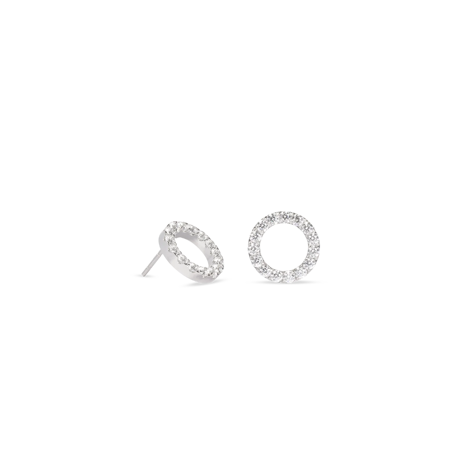 Earrings Sparkling Circle silver-crystal