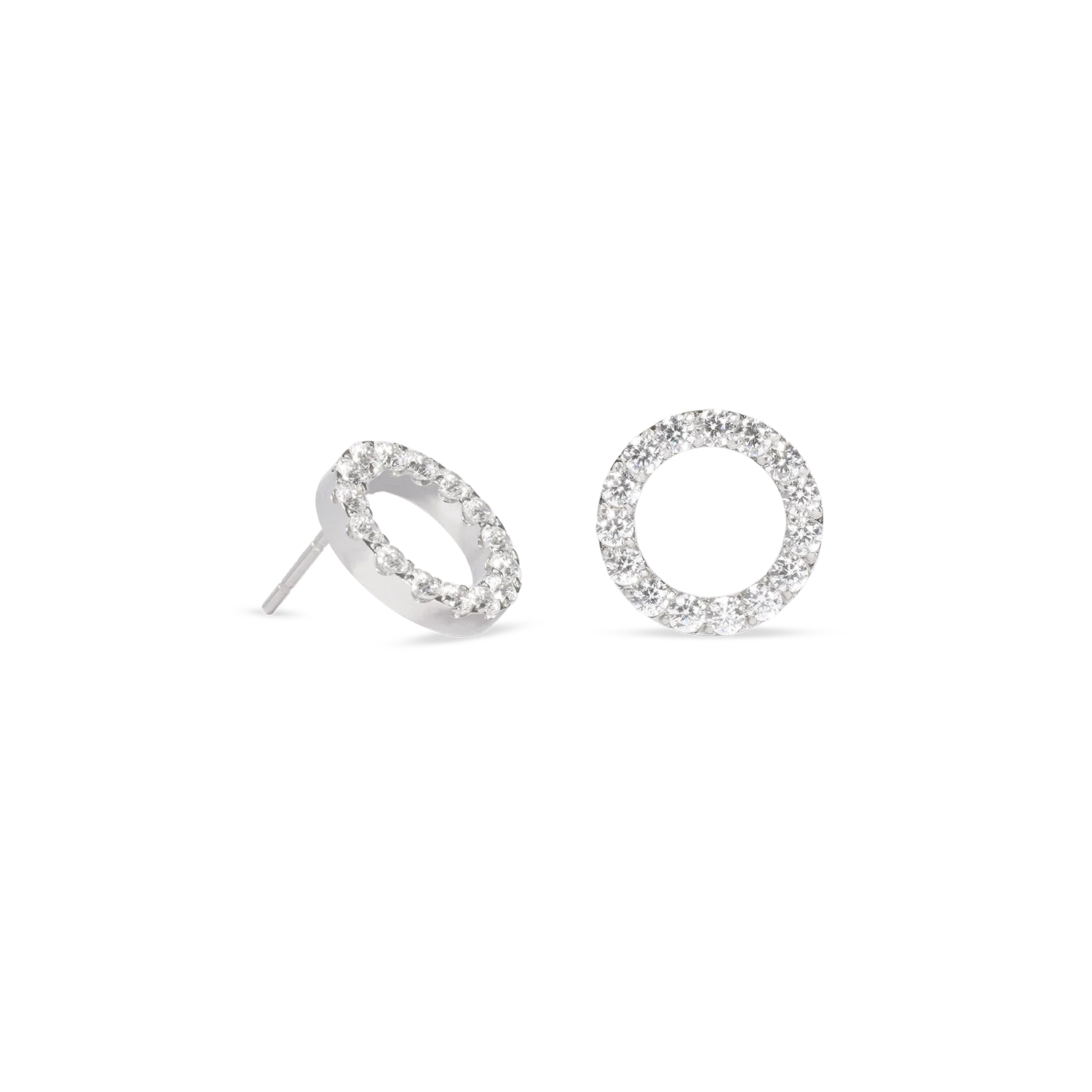 Earrings Sparkling Circle silver-crystal - Image 2