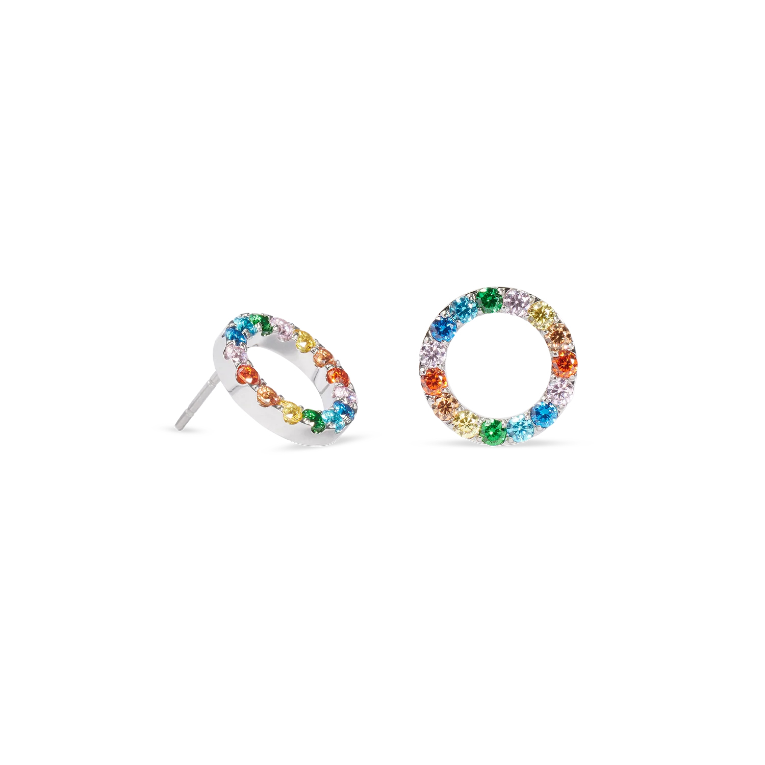 Earrings Sparkling Circle silver-multicolour - Image 2