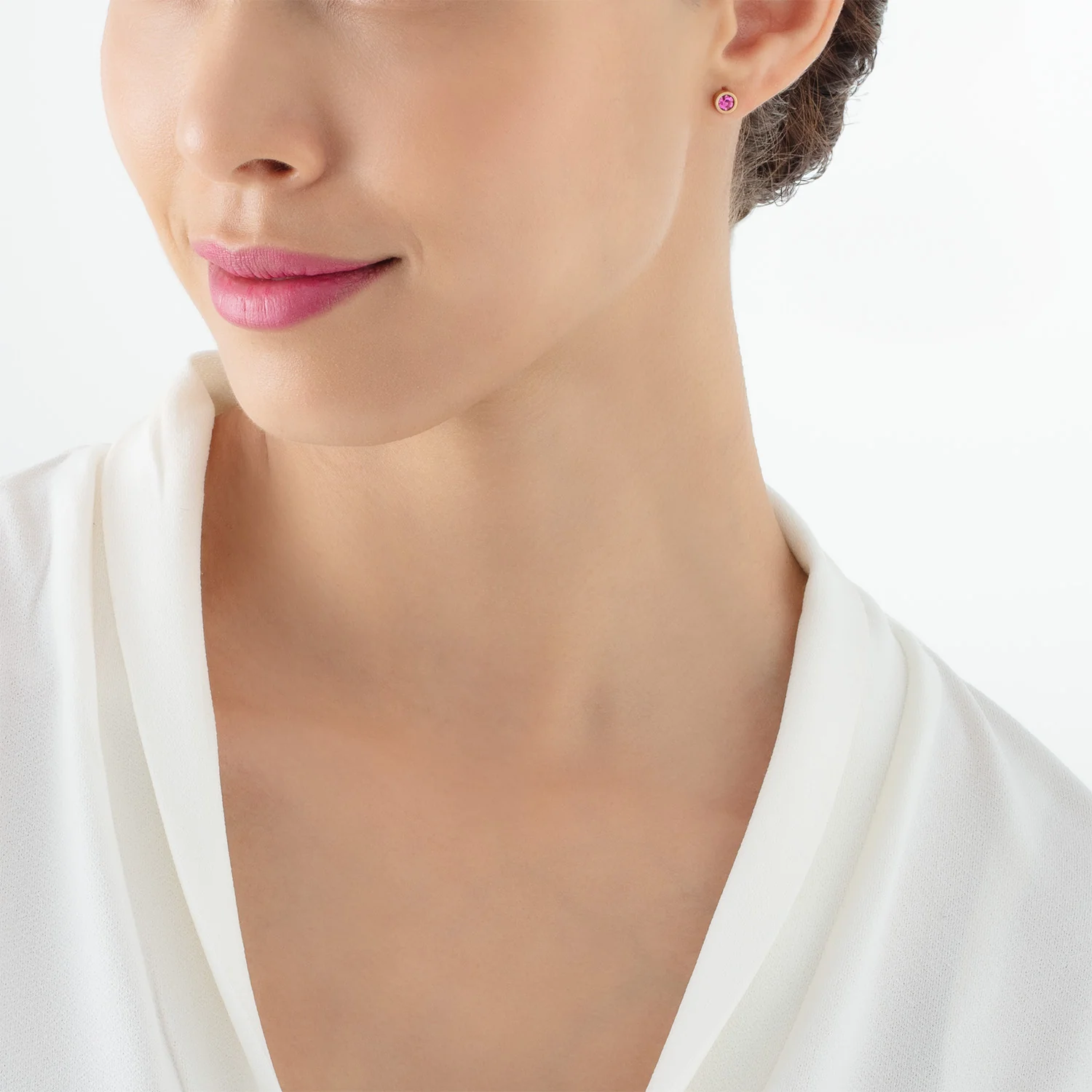 Earrings Sparkling Dots gold-pink - Image 3