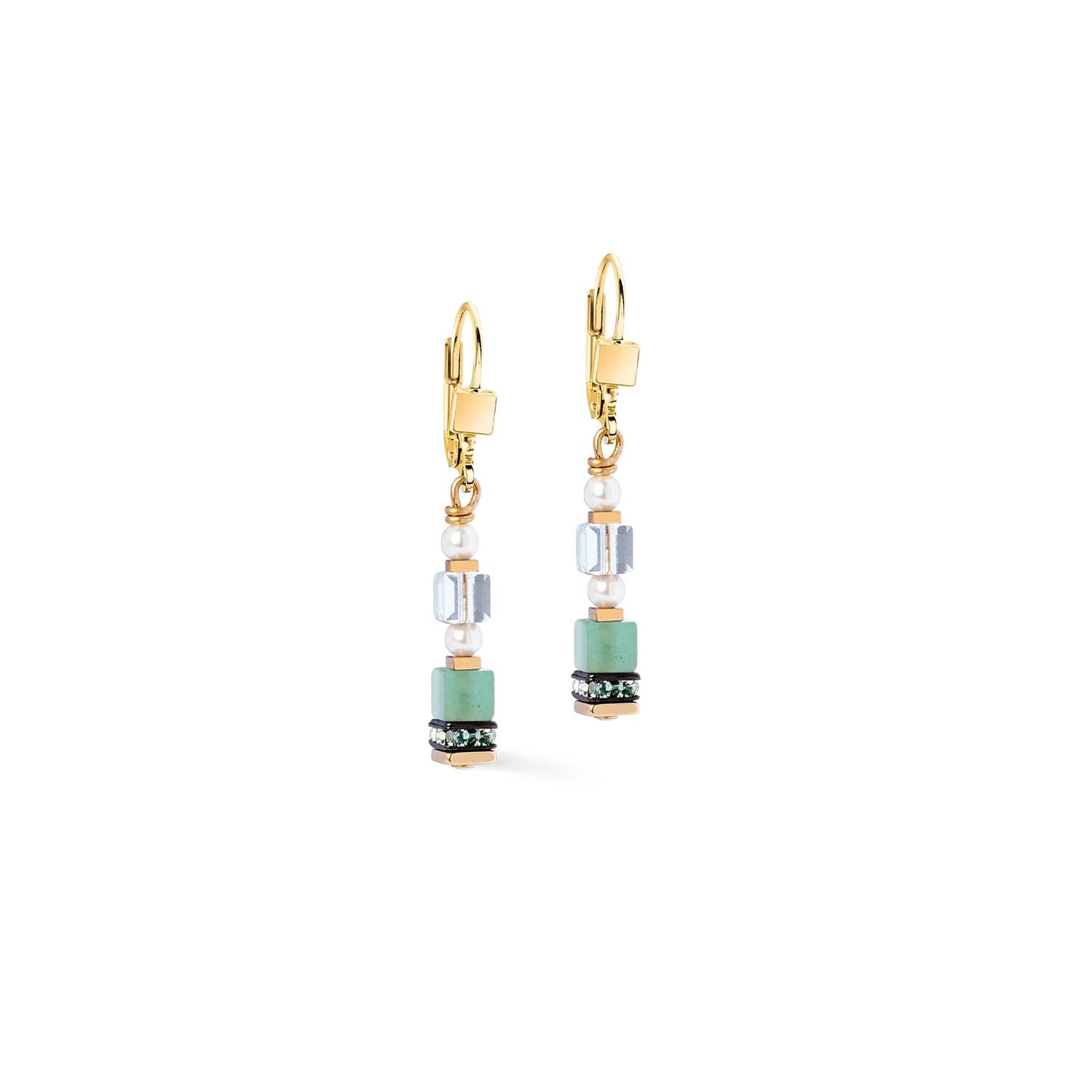 Earrings Sparkling Princess Spikes gold-Art Nouveau