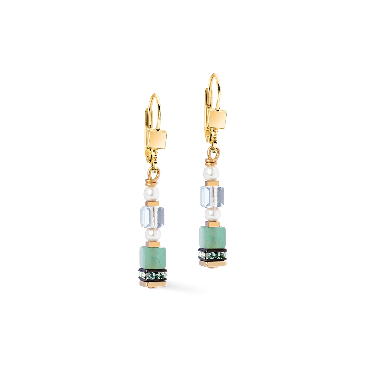 Earrings Sparkling Princess Spikes gold-Art Nouveau - Image 2