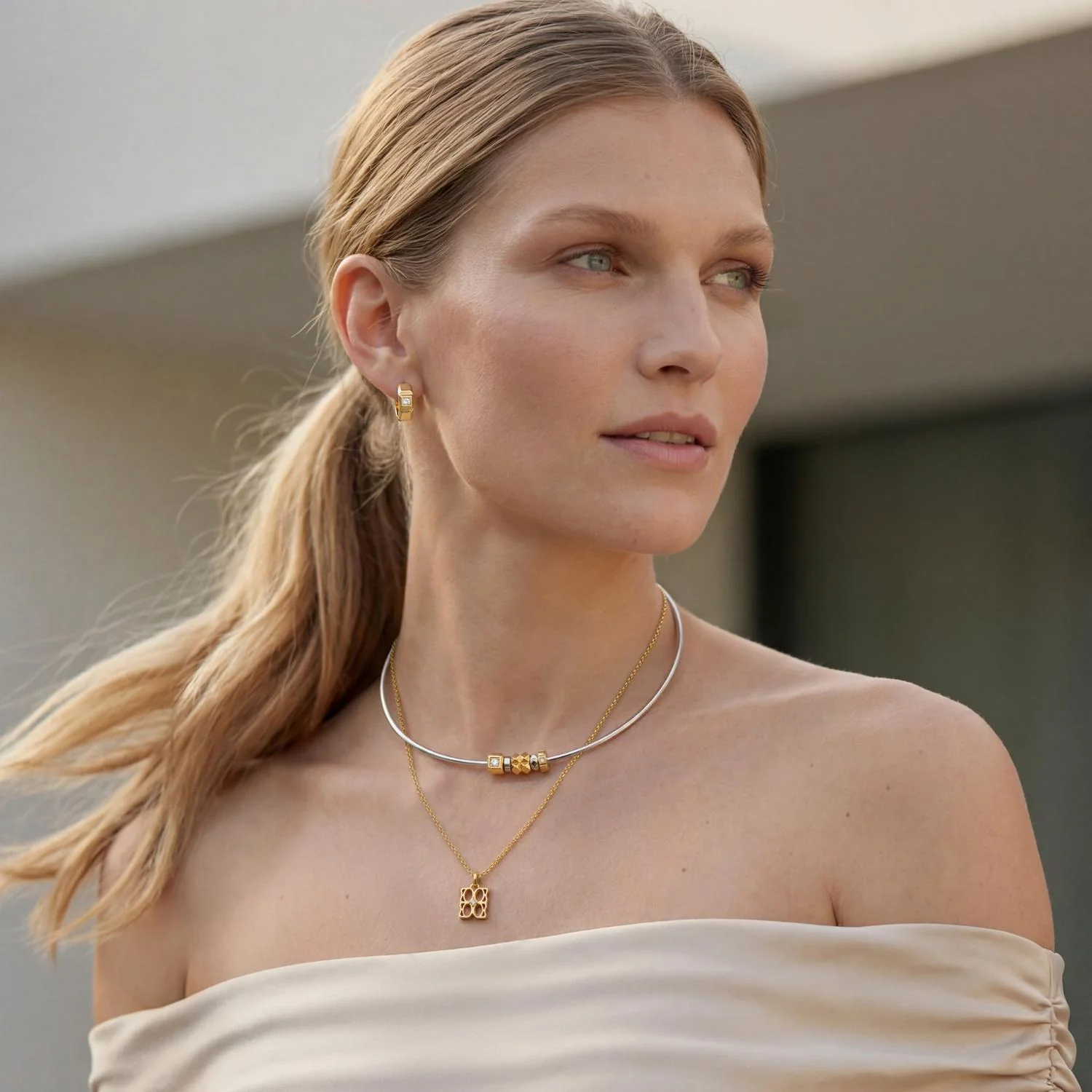 ELEMENTS Collection necklace rigid bicolor - Image 3
