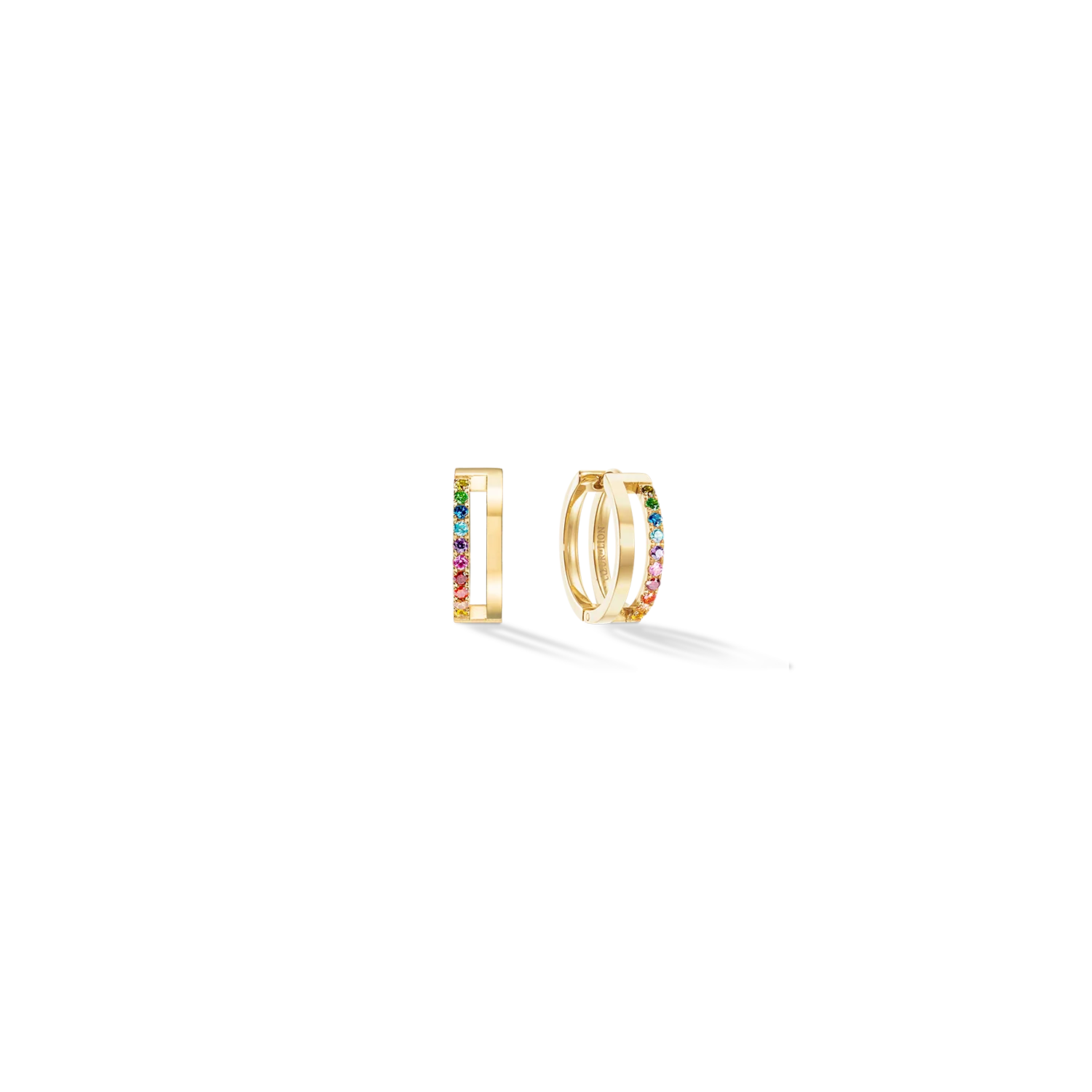 Eternal Unity Hoops gold-rainbow