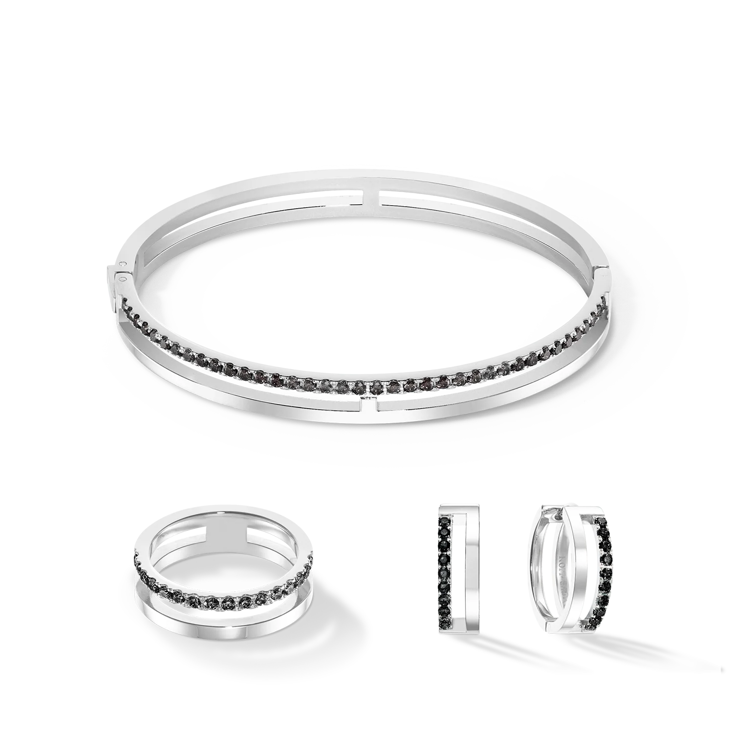 Eternal Unity Hoops silver-black - Image 3