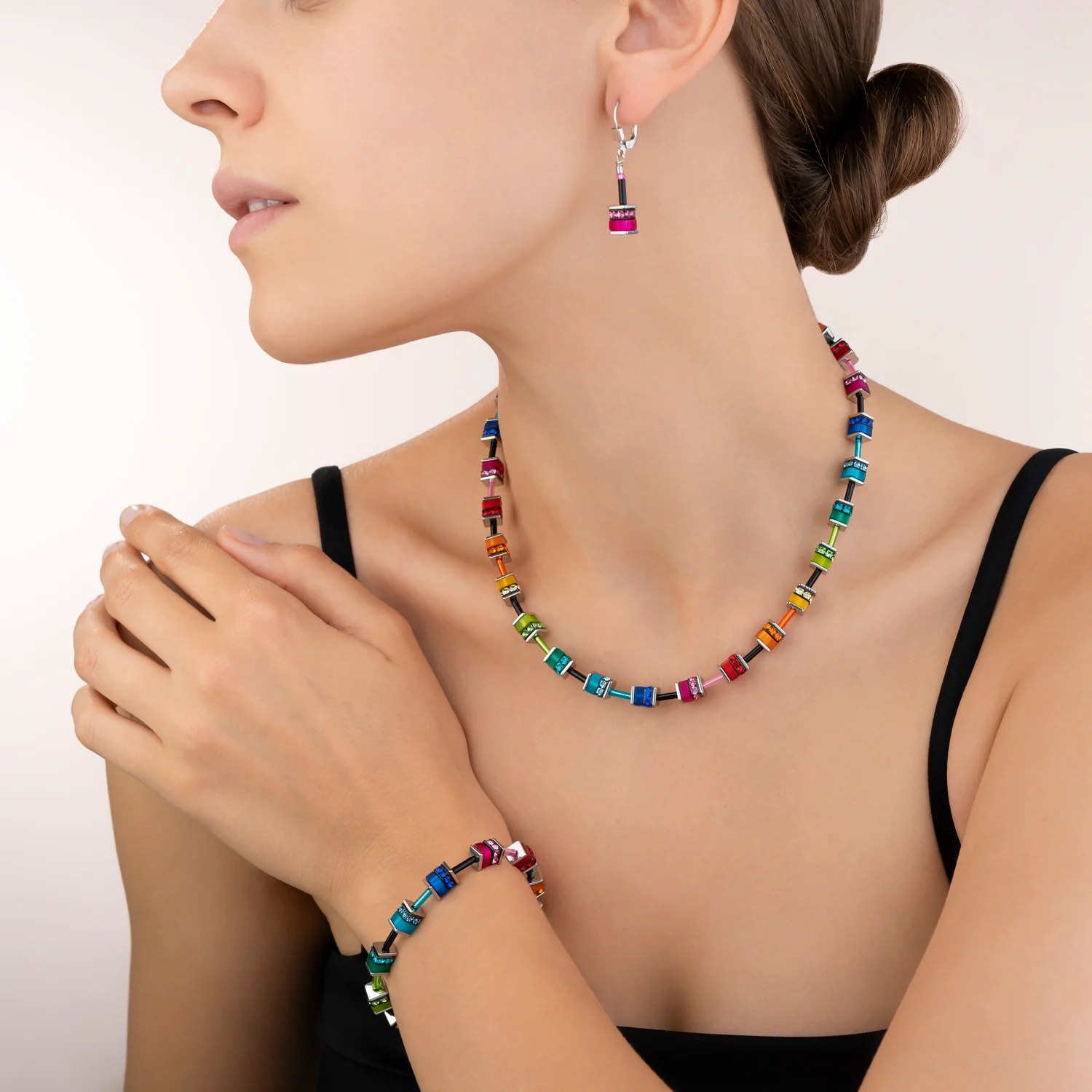 GeoCUBE® Bracelet classic polaris & rhinestone multicolour - Image 4
