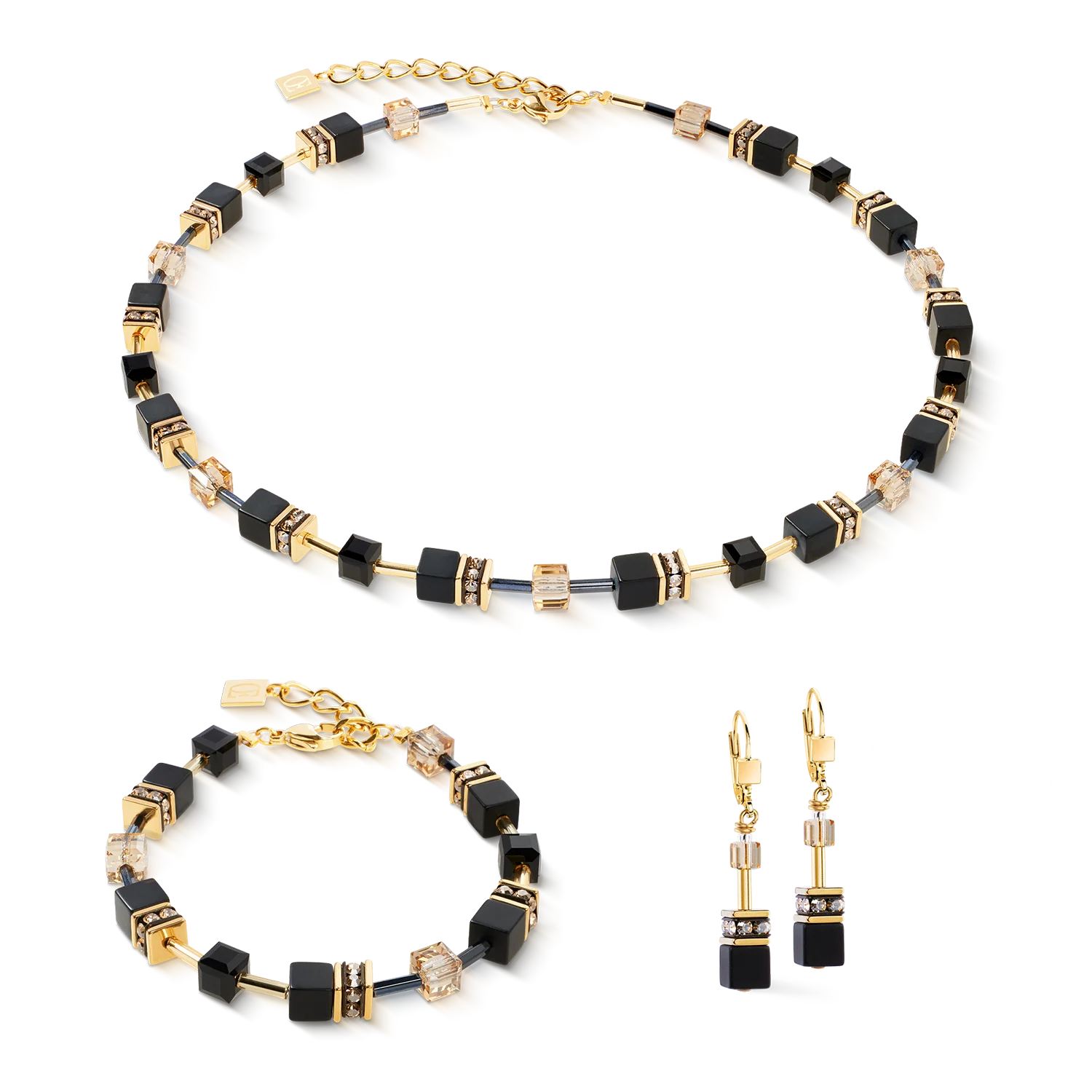 GeoCUBE® bracelet onyx black-gold - Image 3