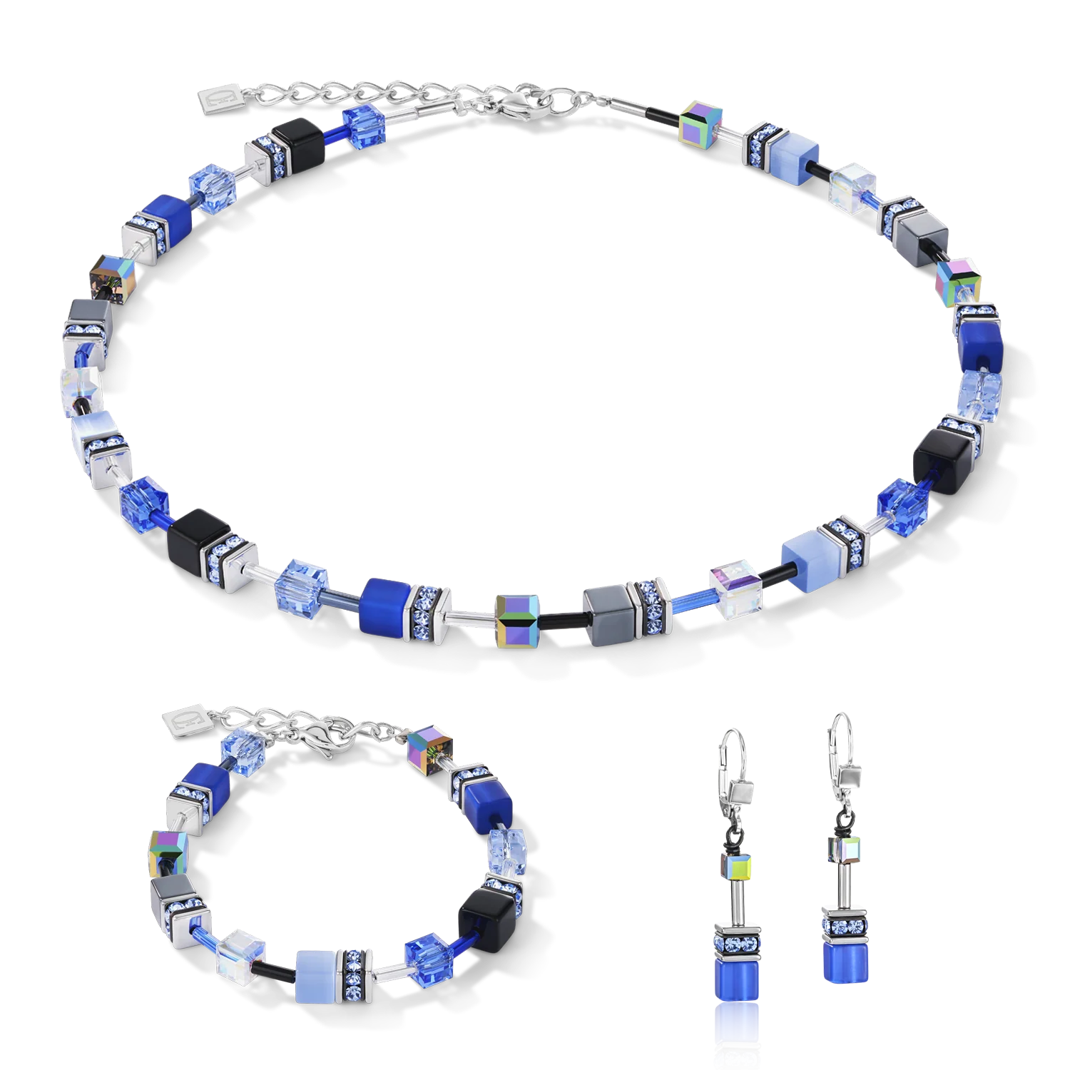 GeoCUBE® Earrings cobalt blue - Image 3