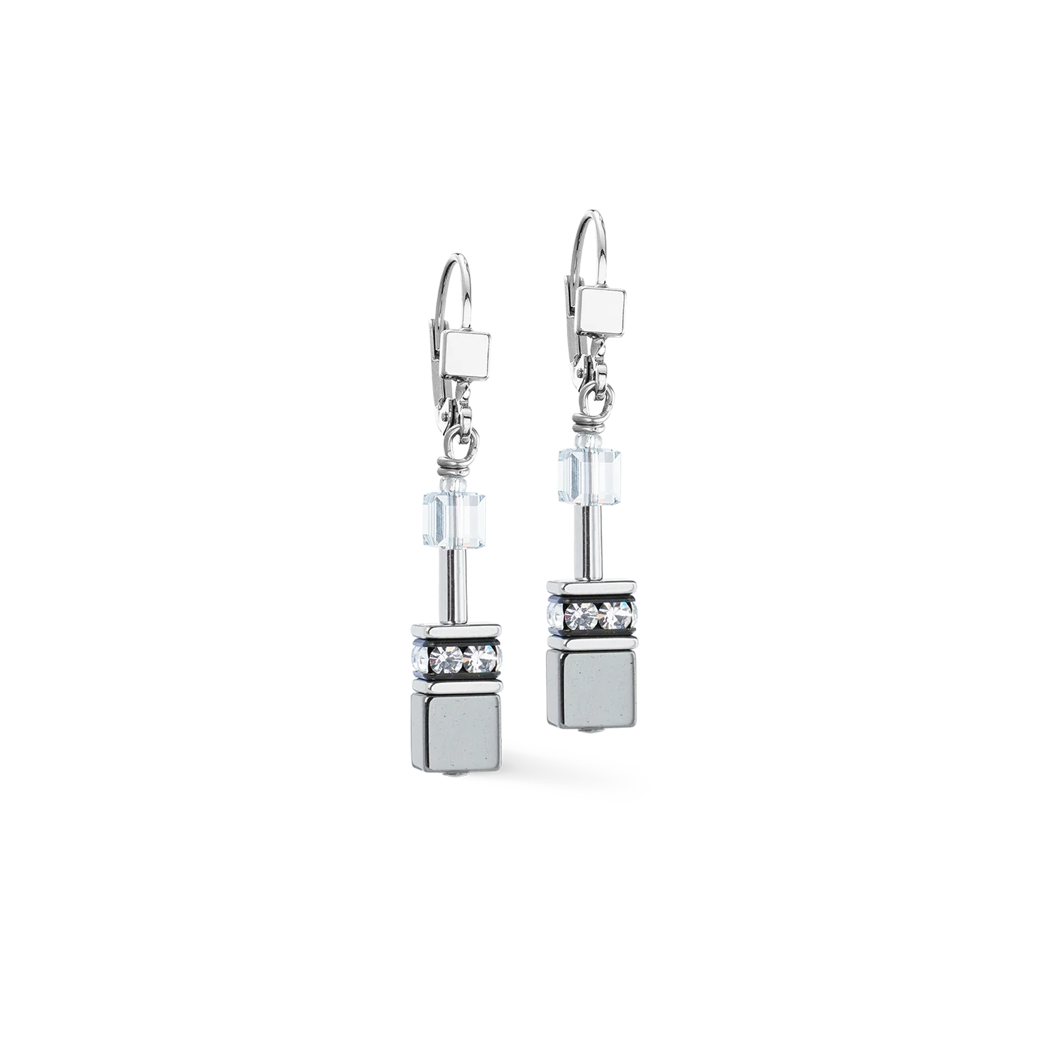 GeoCUBE® earrings platinum