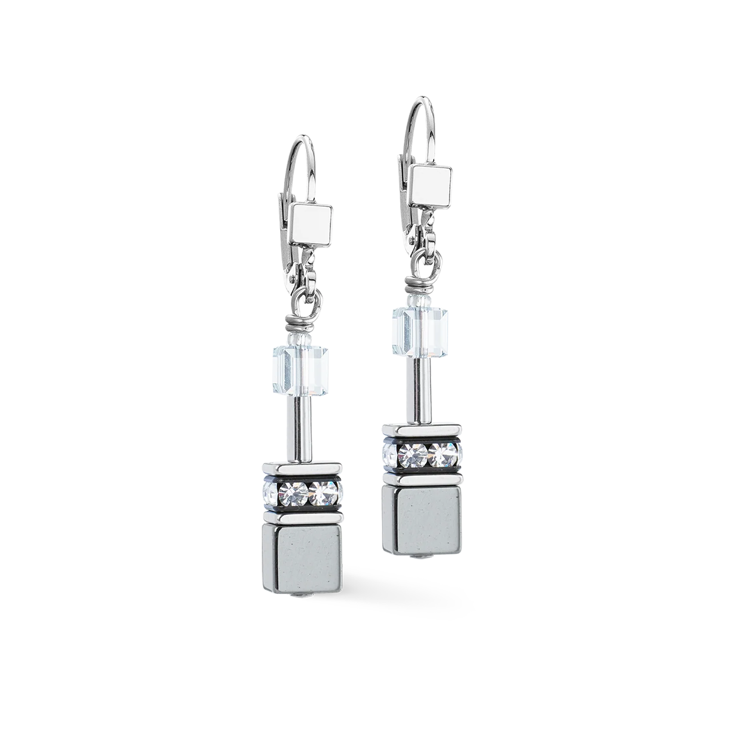 GeoCUBE® earrings platinum - Image 2
