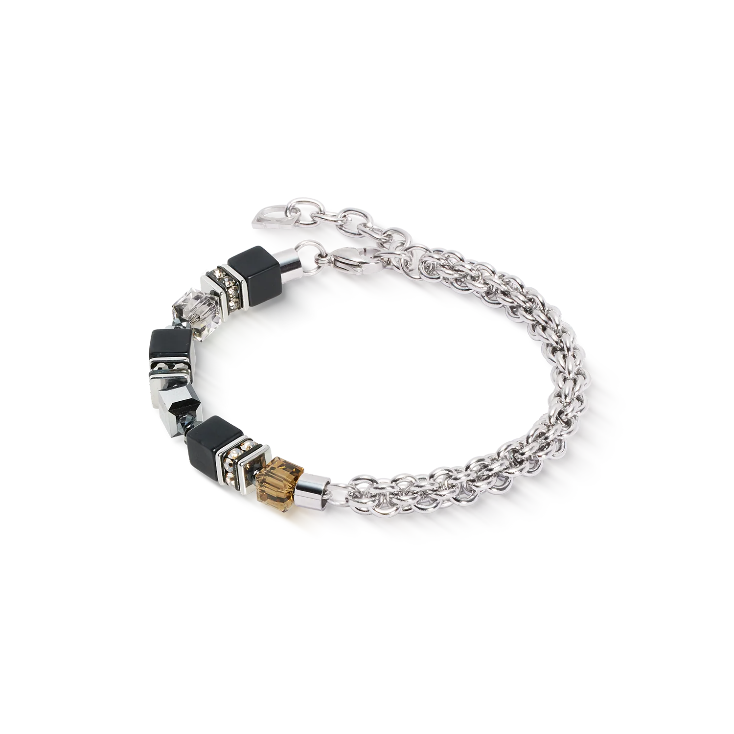 GeoCUBE® Fusion Winter bracelet silver-black