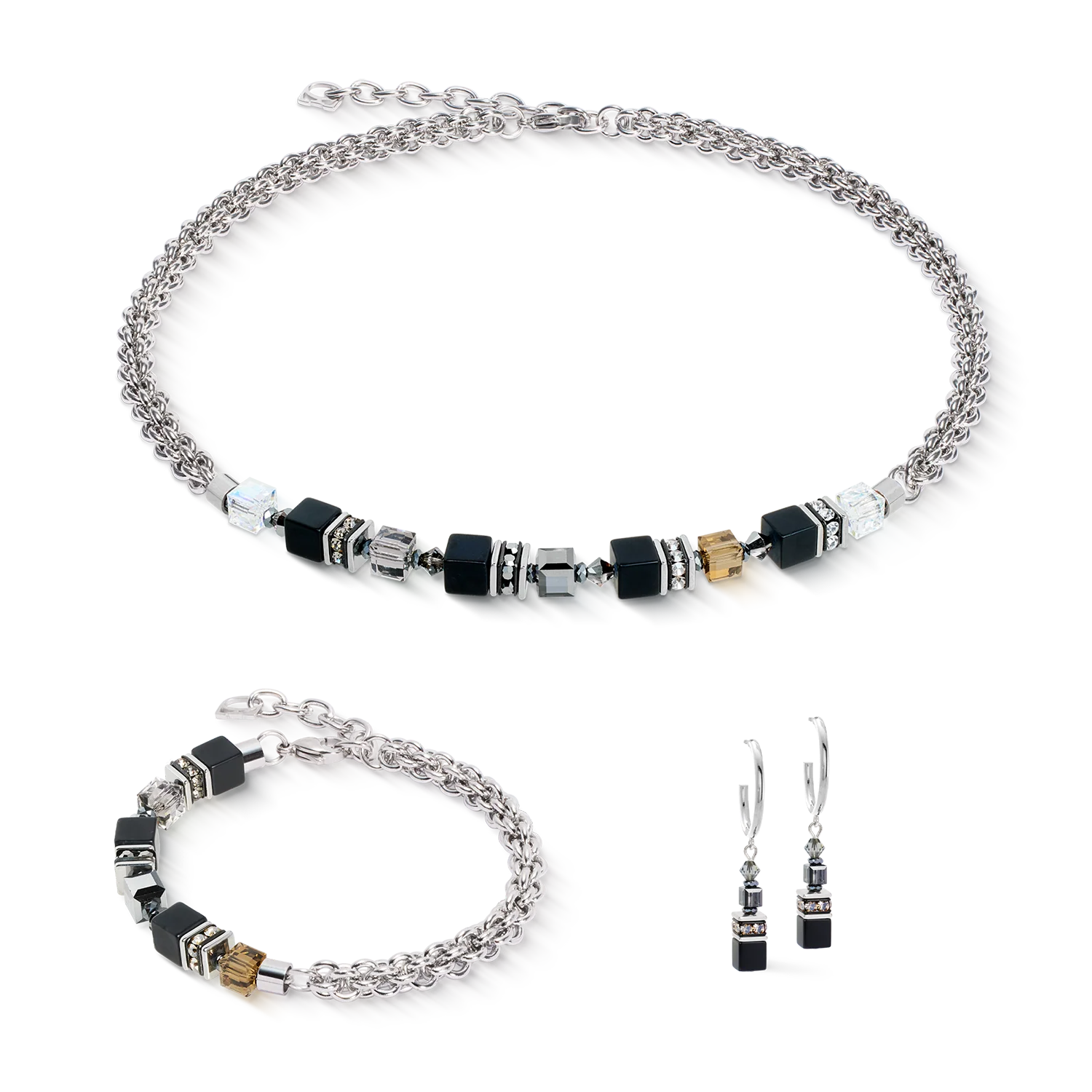 GeoCUBE® Fusion Winter bracelet silver-black - Image 3