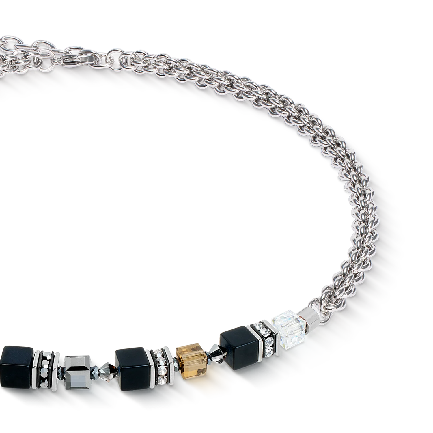 GeoCUBE® Fusion Winter necklace silver-black - Image 2