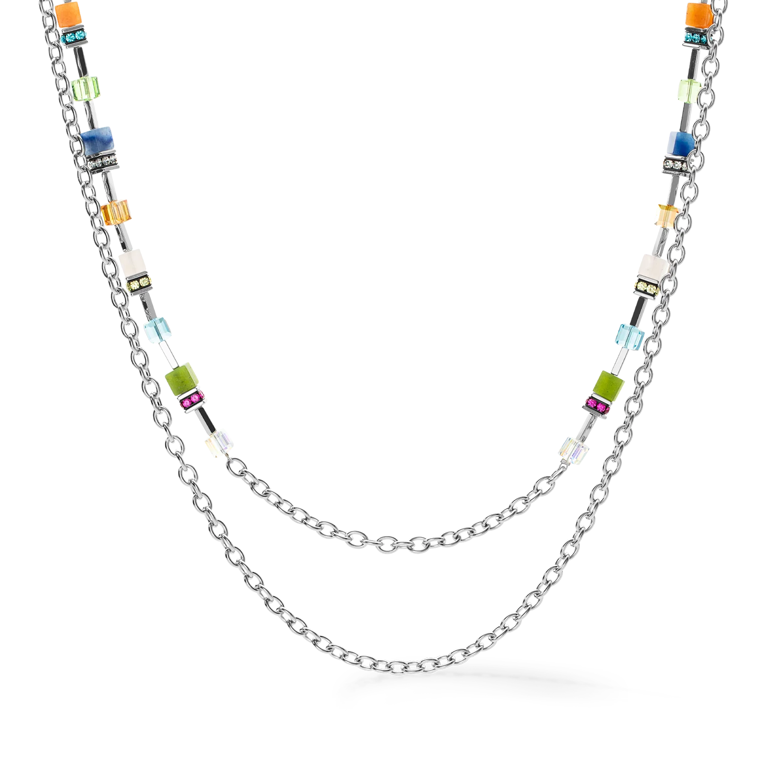 GeoCUBE® Iconic Boho necklace silver-multicolour - Image 4
