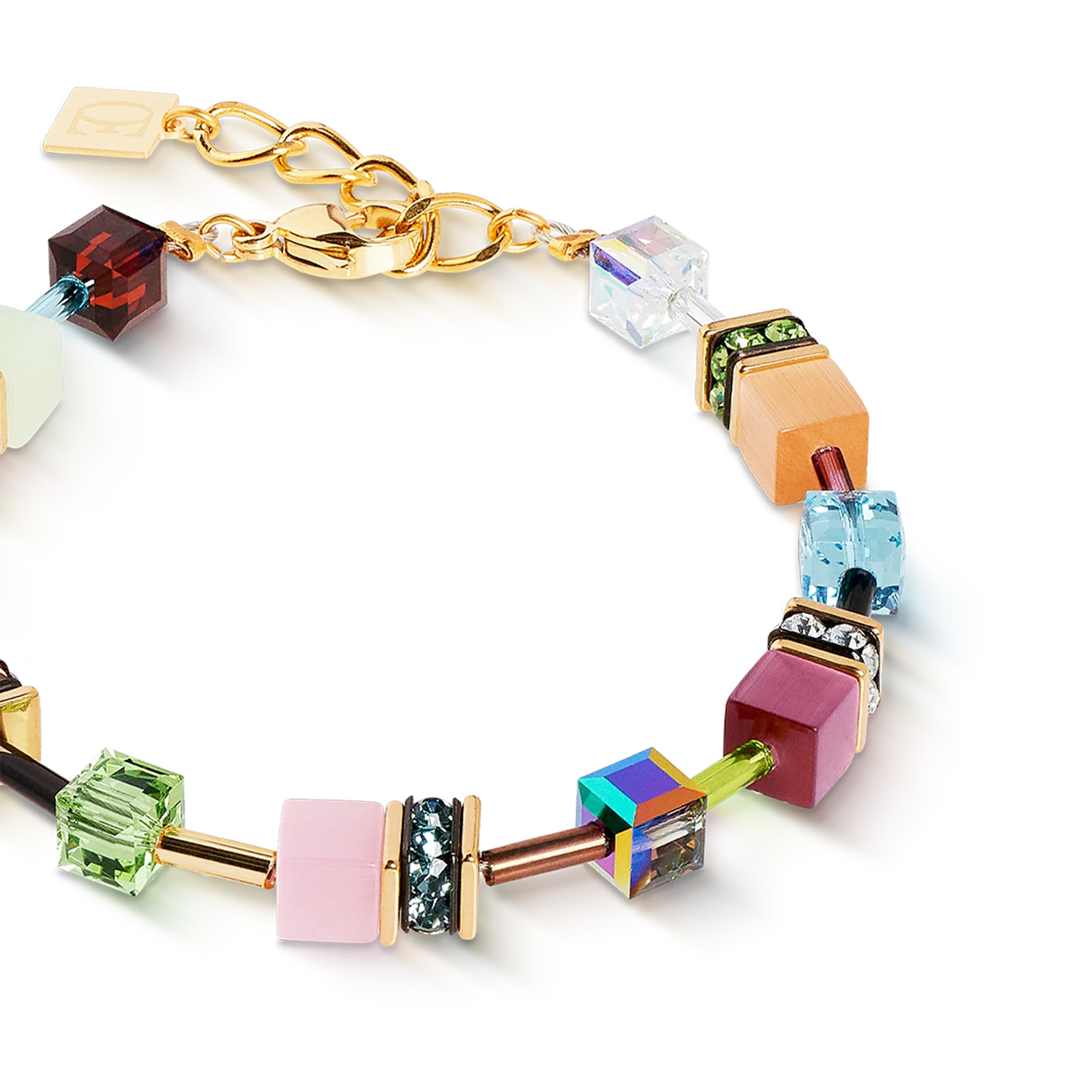 GeoCUBE® Iconic bracelet Art Nouveau gold - Image 2