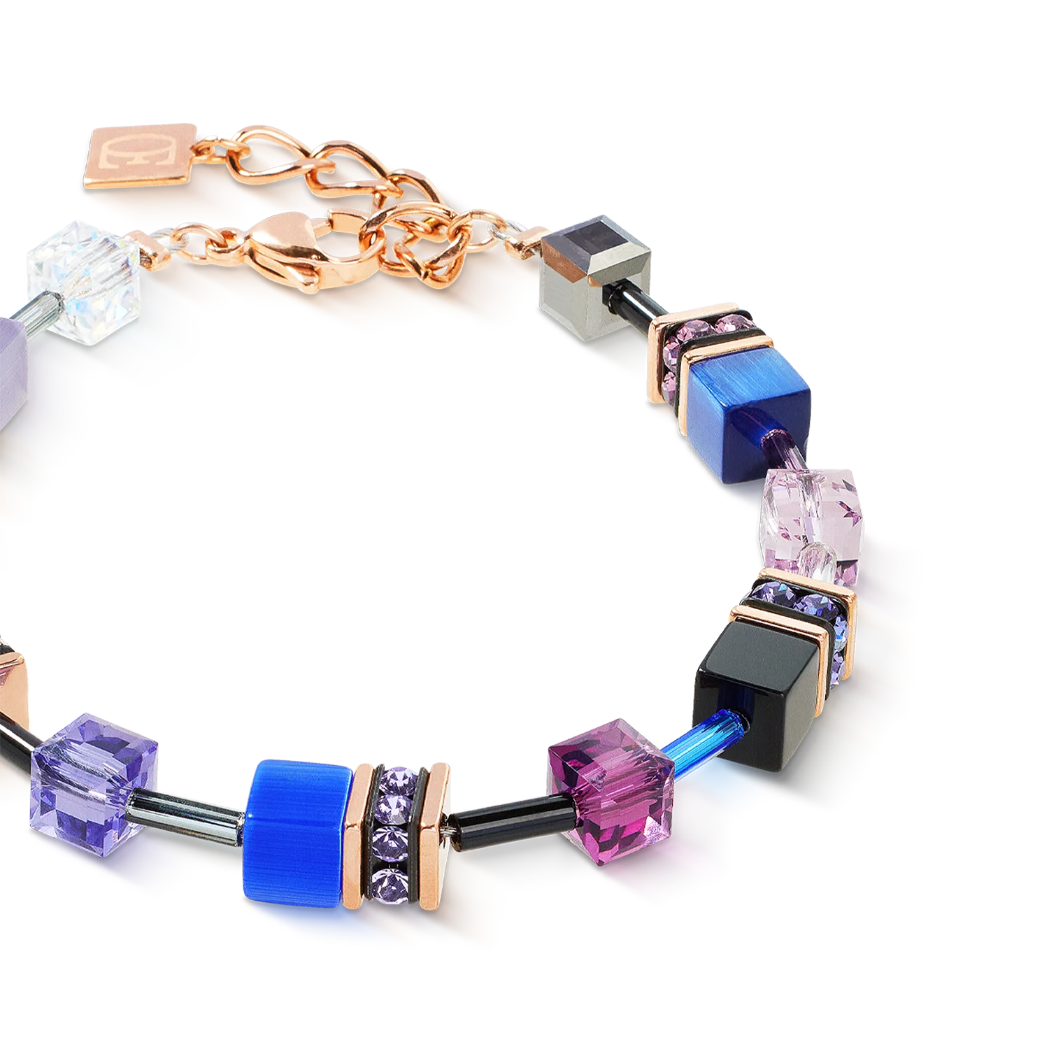 GeoCUBE® Iconic bracelet Blue Moon rose gold - Image 2