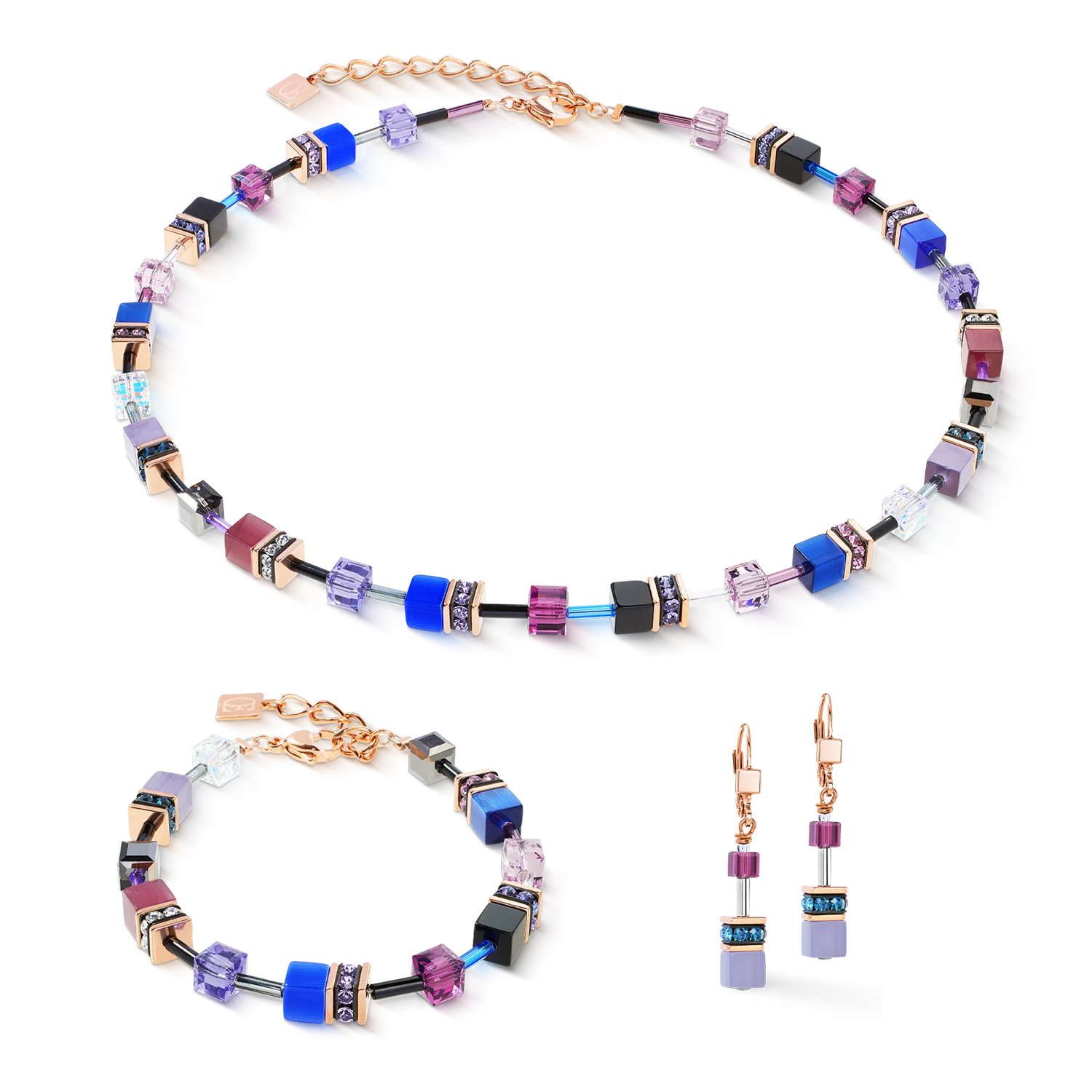 GeoCUBE® Iconic bracelet Blue Moon rose gold - Image 3