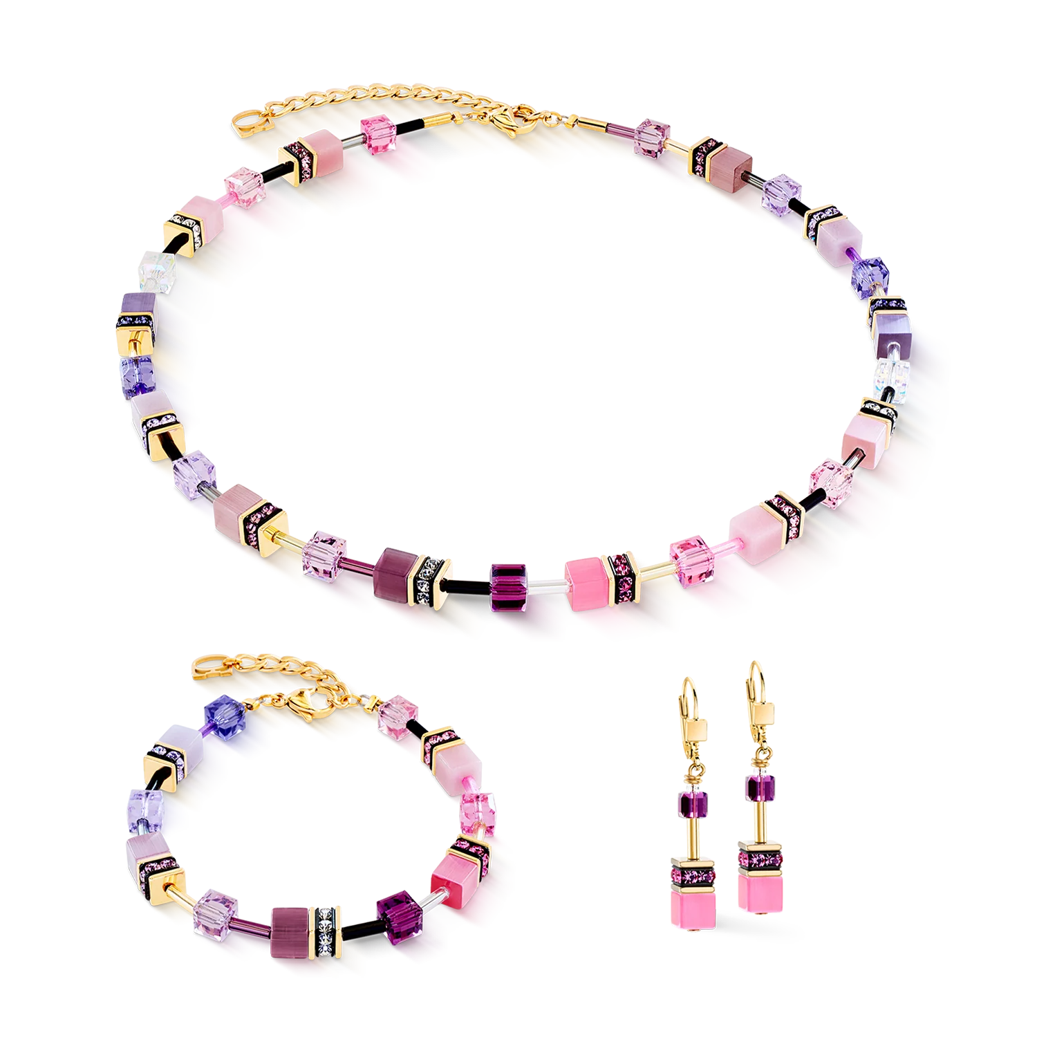 GeoCUBE® Iconic bracelet pink-lilac - Image 3