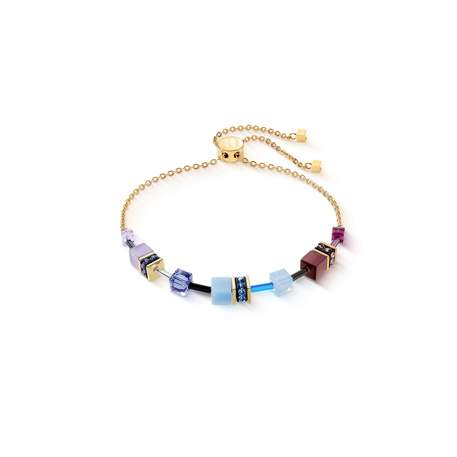 GeoCUBE® Iconic Chain bracelet Mystic Orchid gold
