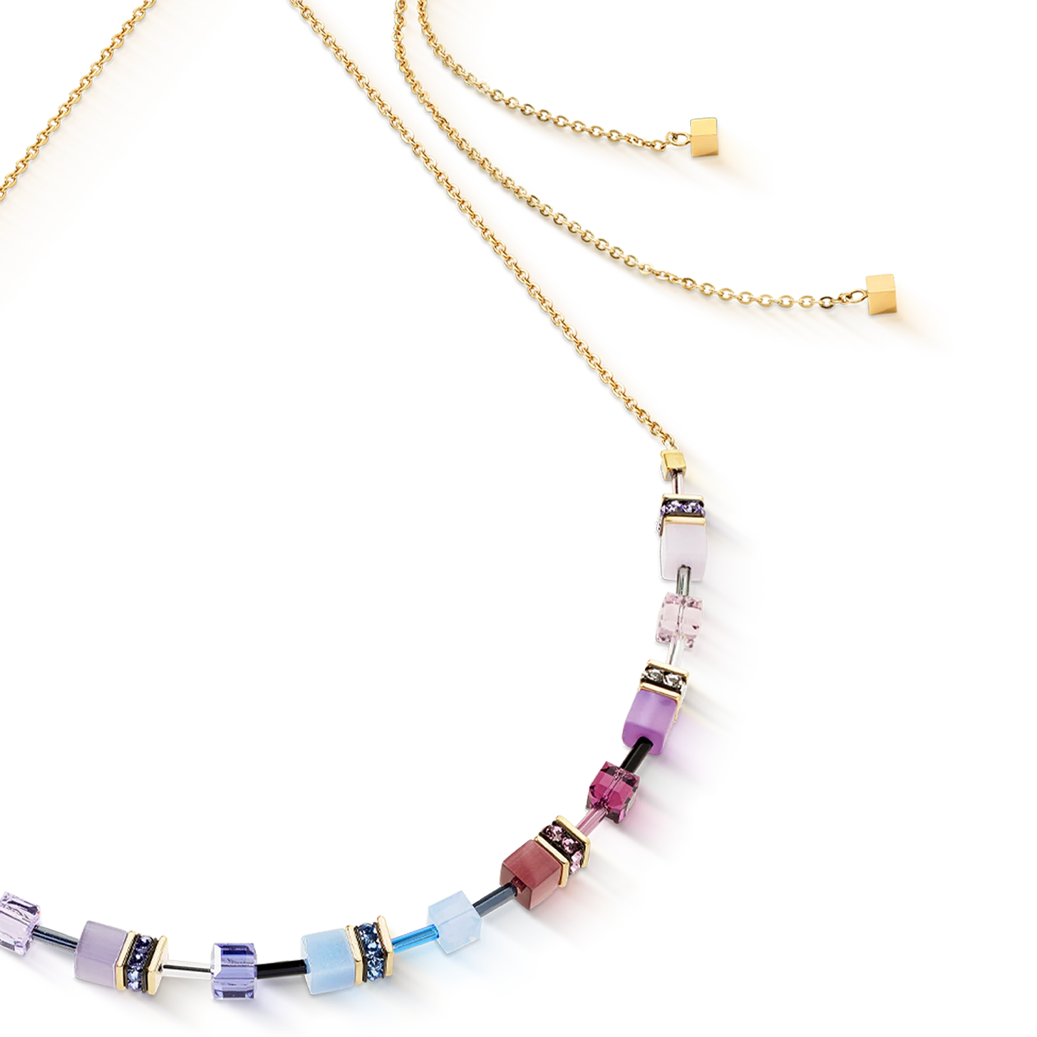 GeoCUBE® Iconic Chain necklace Mystic Orchid gold - Image 2