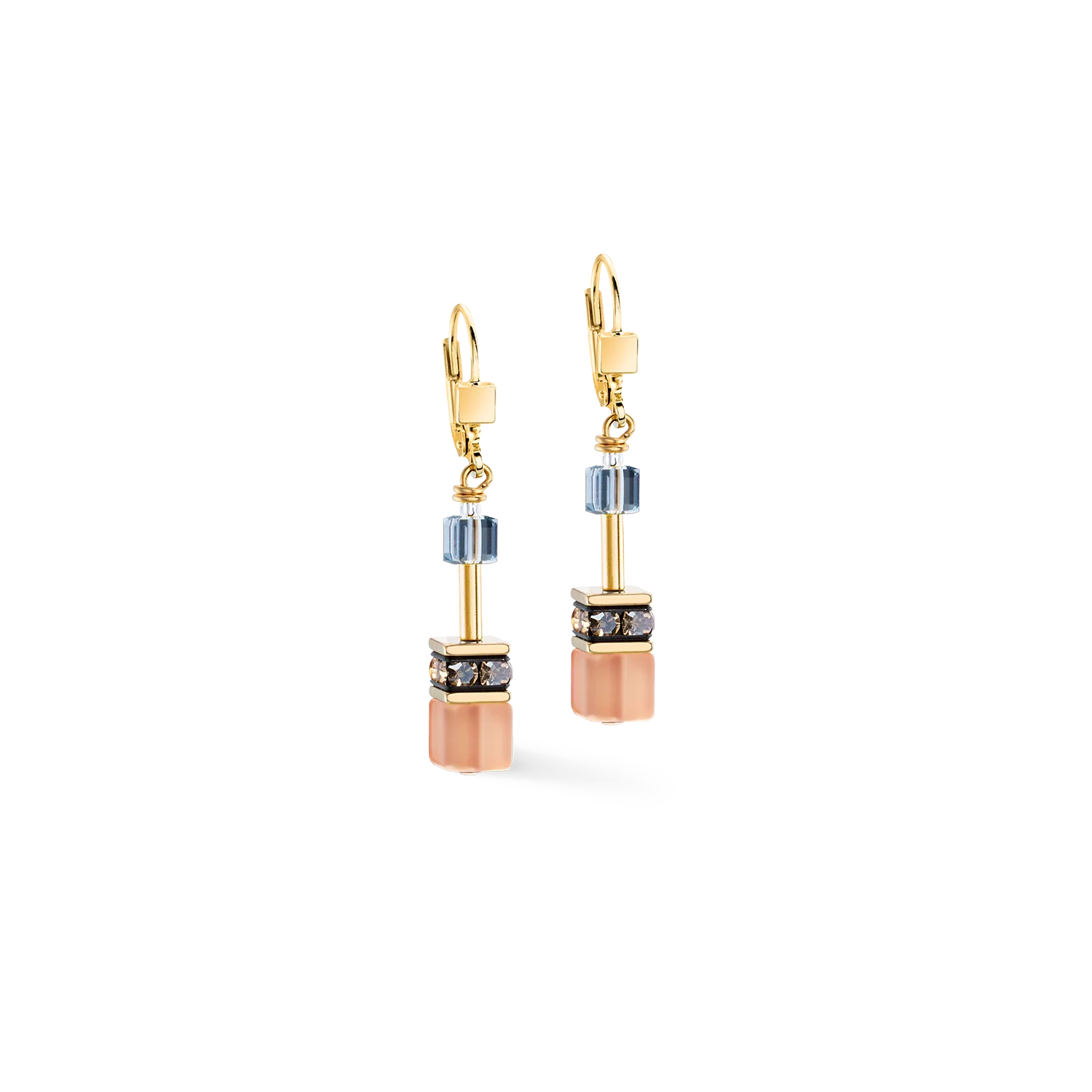GeoCUBE® Iconic earrings Earth Mirage gold
