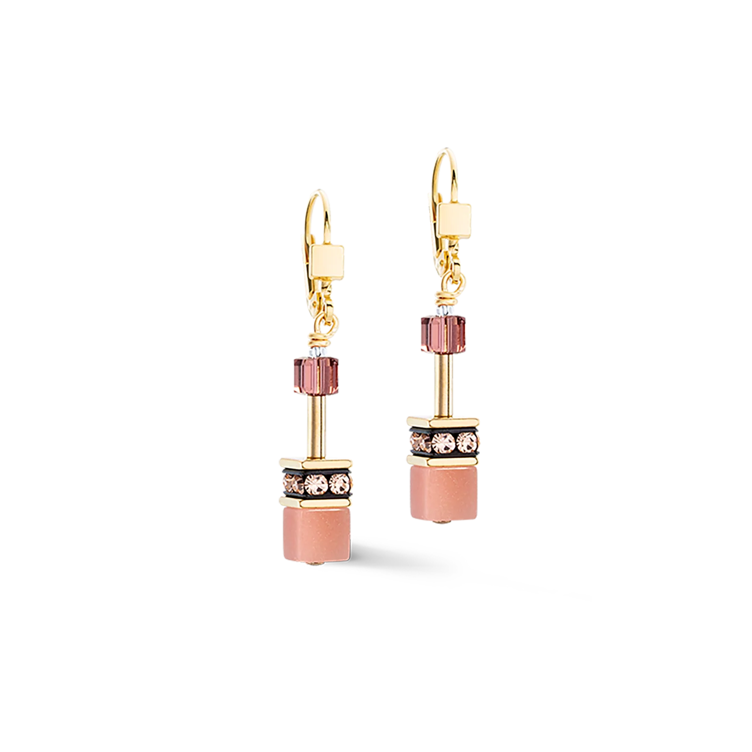 GeoCUBE® Iconic earrings gold Blush