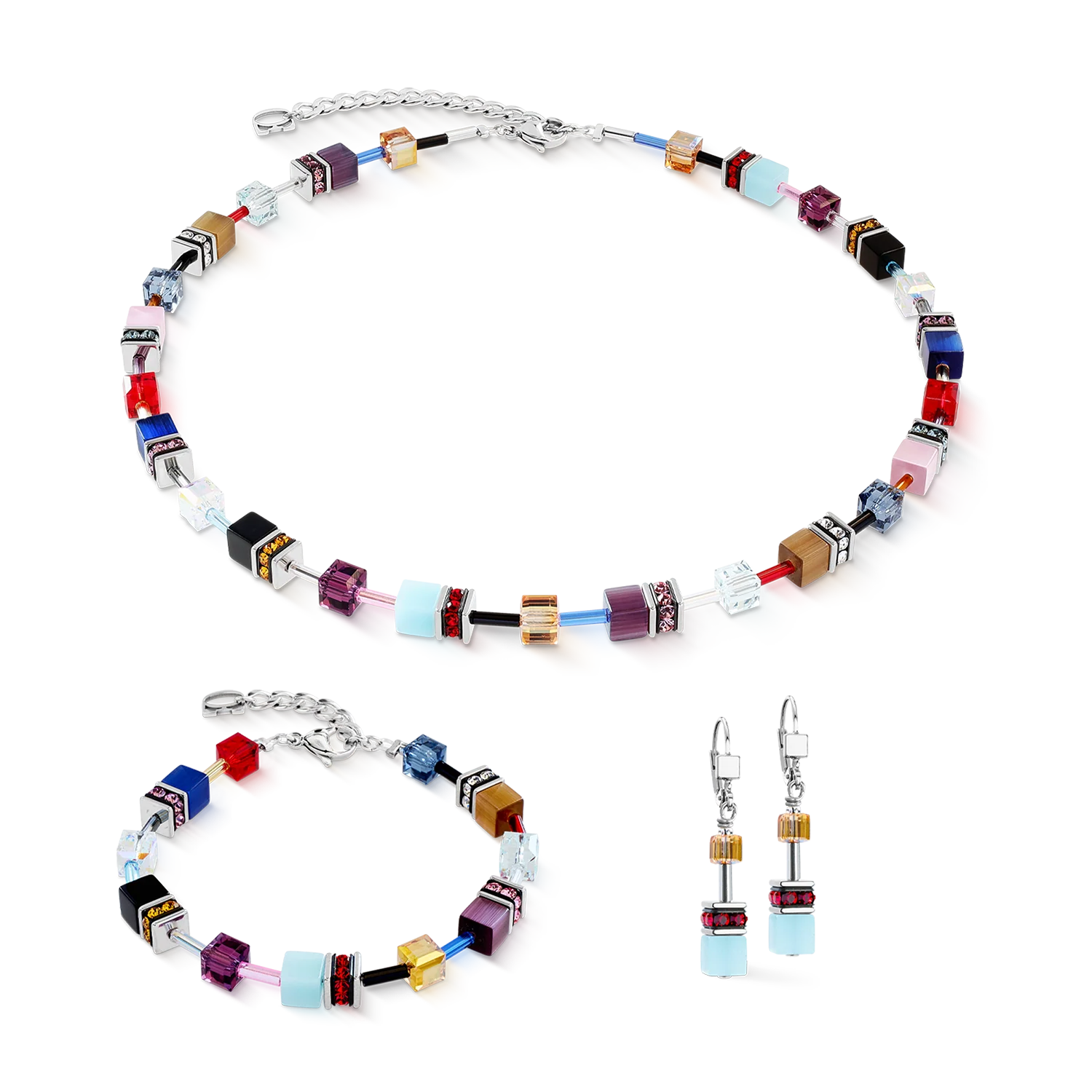GeoCUBE® Iconic earrings Love Energy silver - Image 3