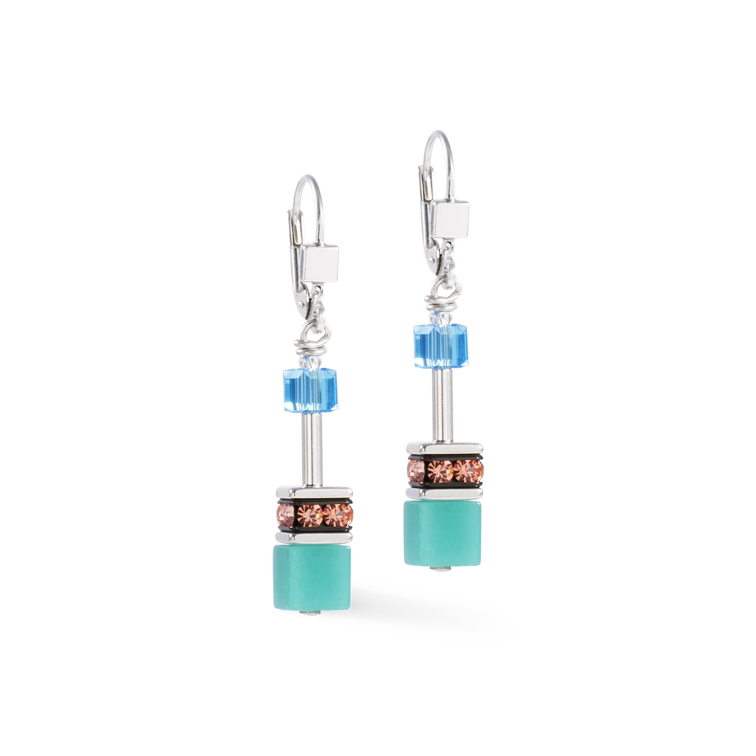GeoCUBE® Iconic earrings Magic silver