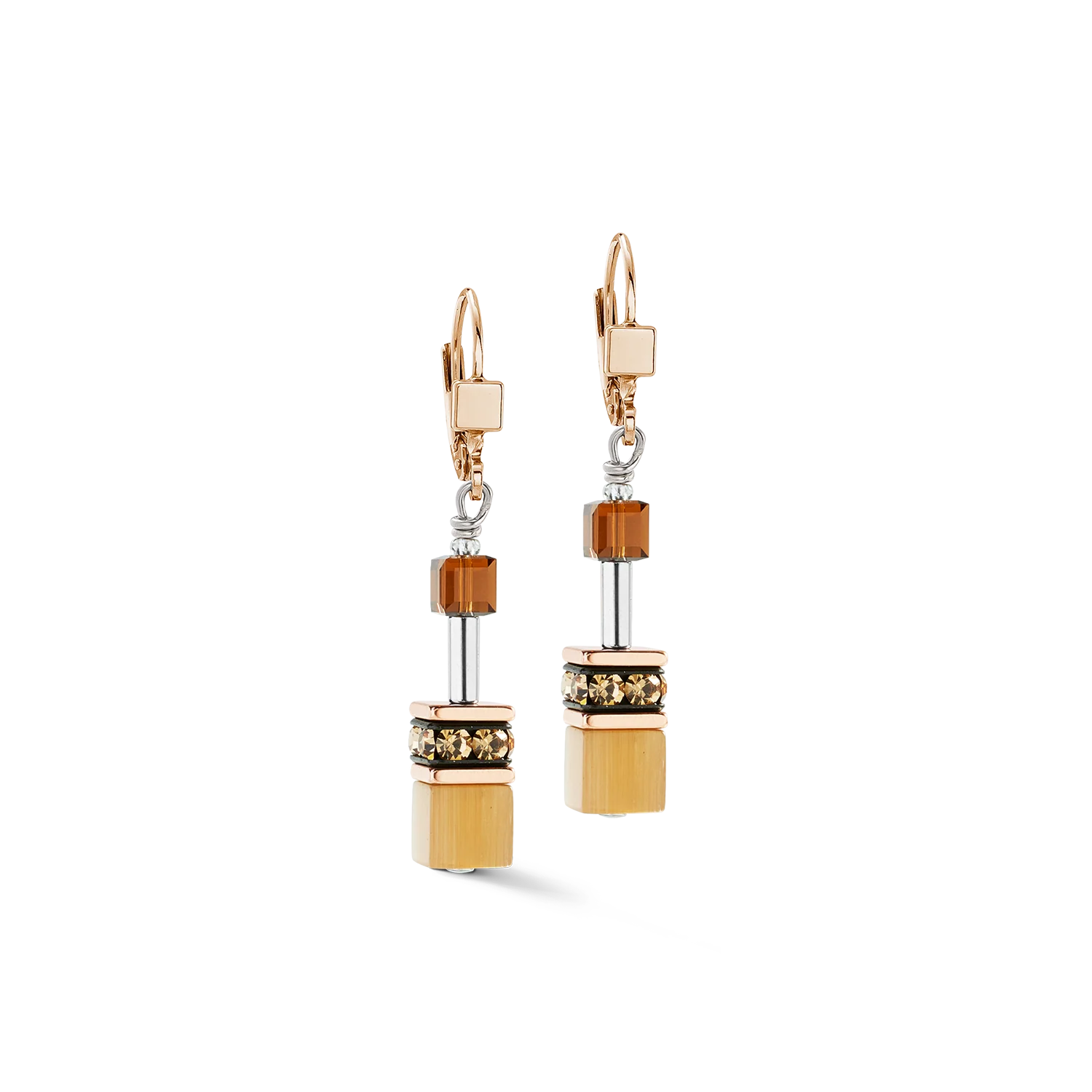 GeoCUBE® Iconic Earrings Mocha Mousse