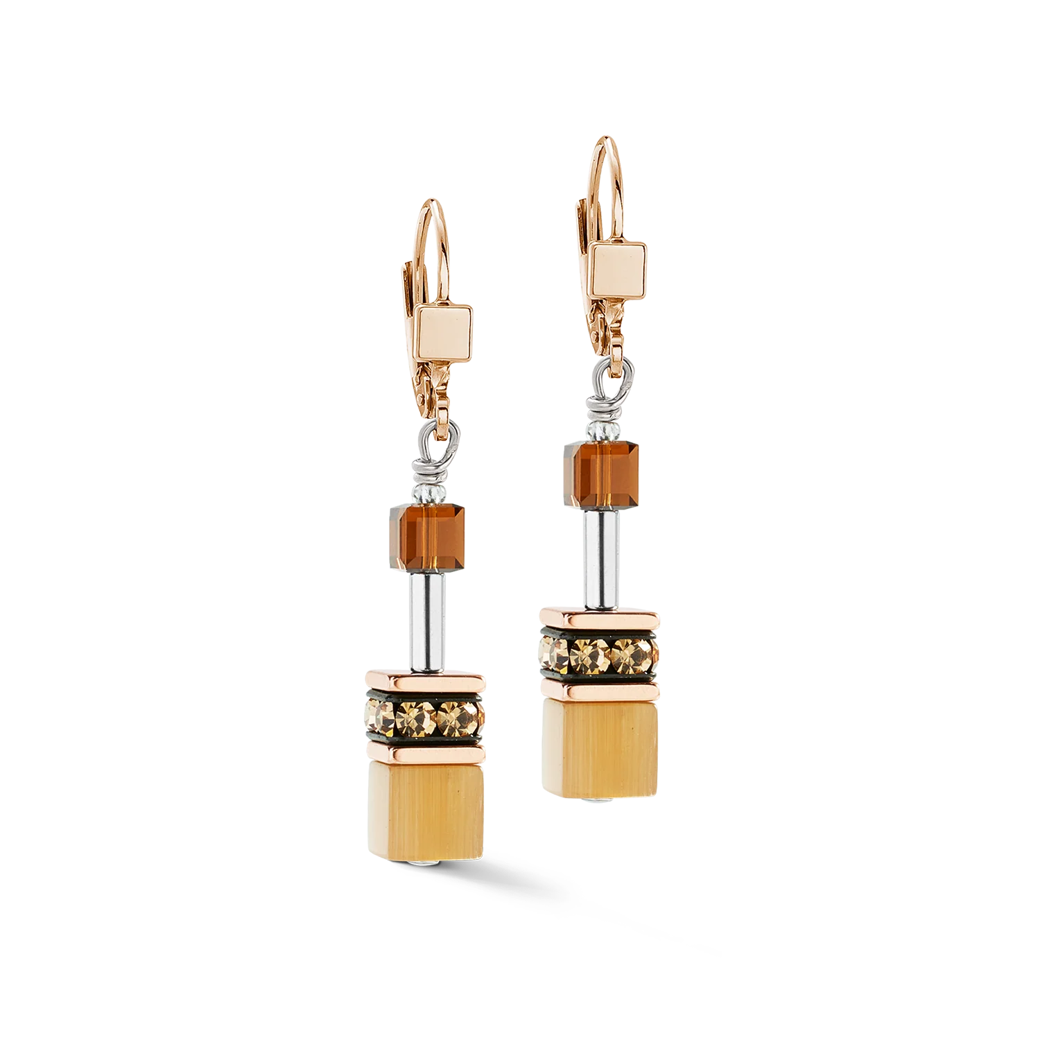 GeoCUBE® Iconic Earrings Mocha Mousse - Image 2
