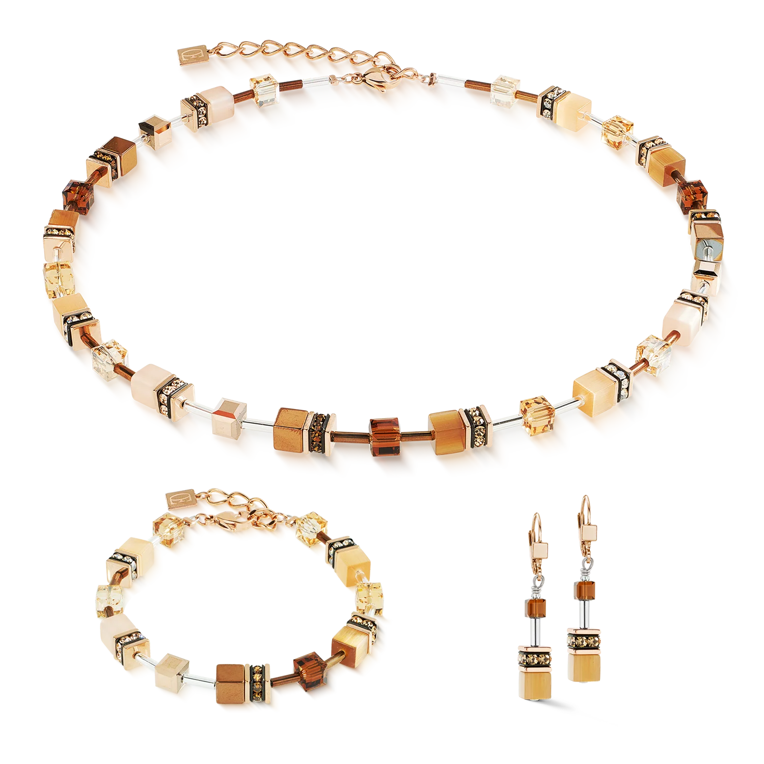 GeoCUBE® Iconic Earrings Mocha Mousse - Image 3