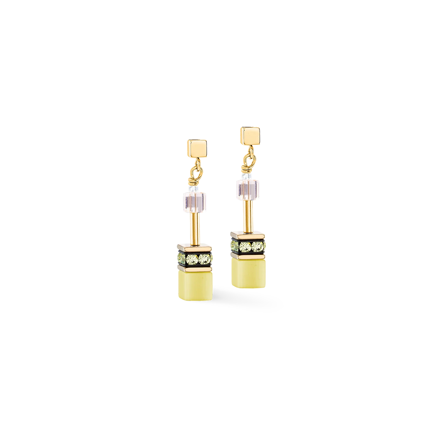 GeoCUBE® Iconic earrings Olive Blossom