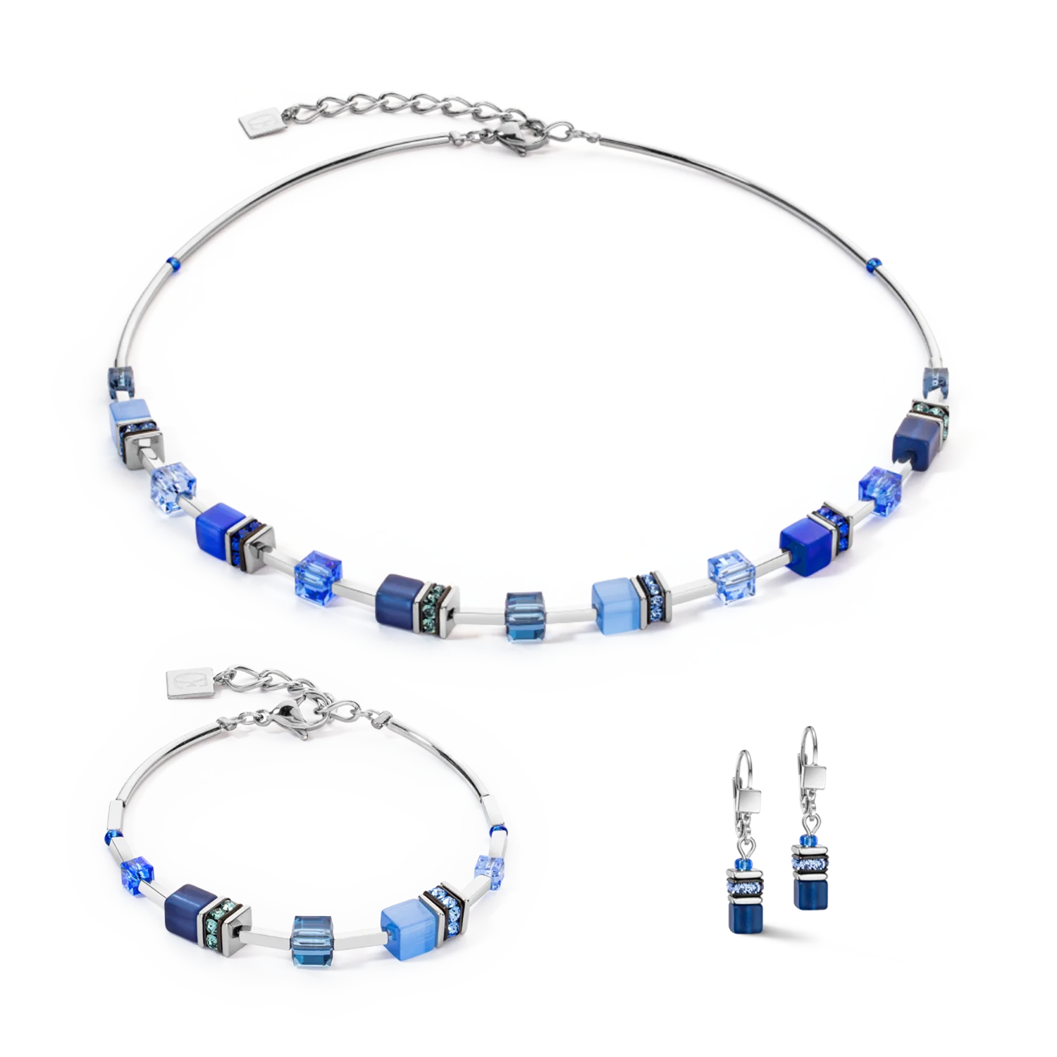 GeoCUBE® Iconic Lite Earrings Blue - Image 3