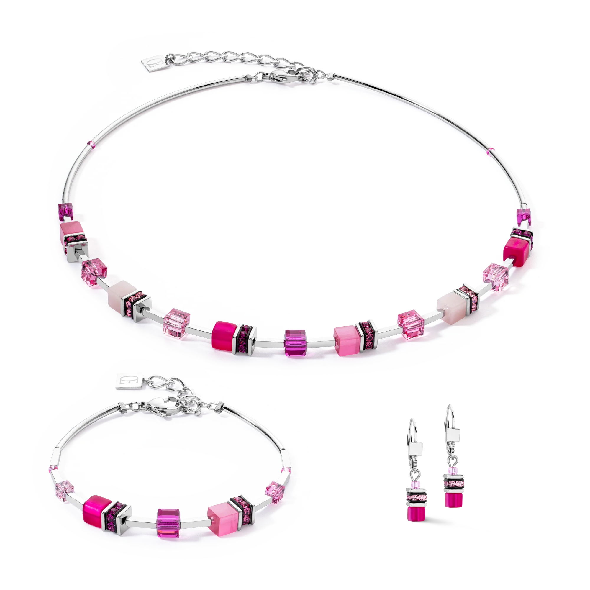 GeoCUBE® Iconic Lite Necklace magenta - Image 3