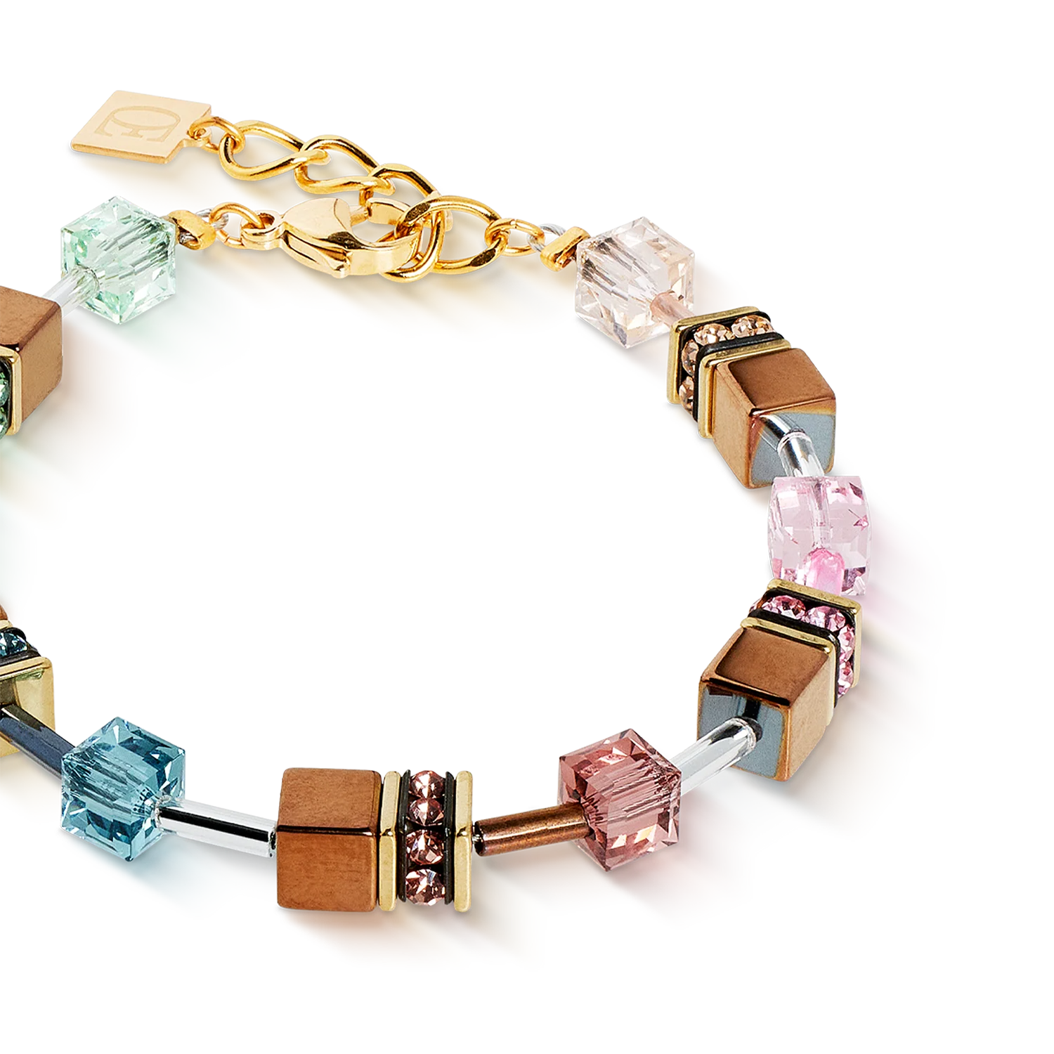 GeoCUBE® Iconic Metallic bracelet Art Nouveau gold - Image 2