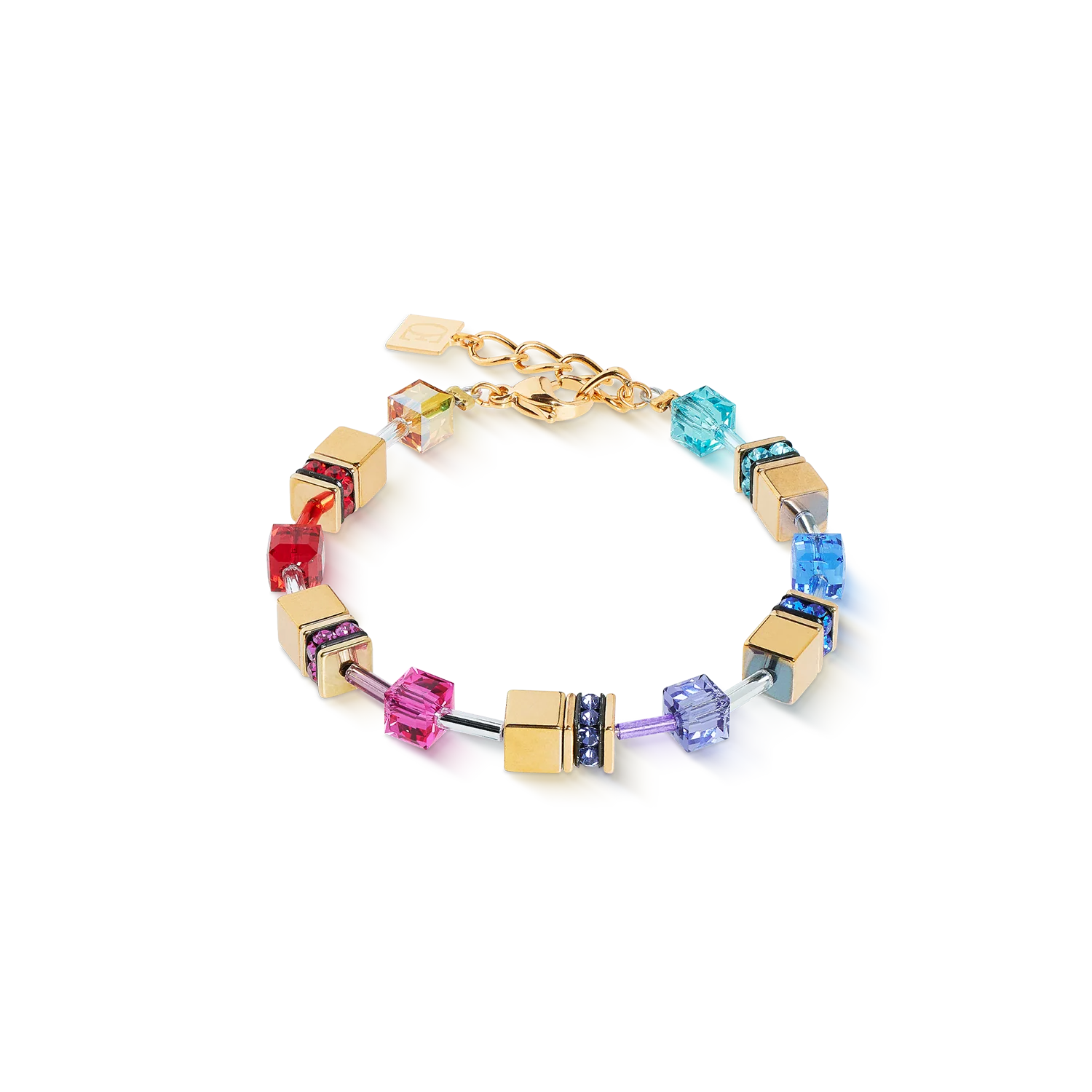 GeoCUBE® Iconic Metallic bracelet Rainbow gold