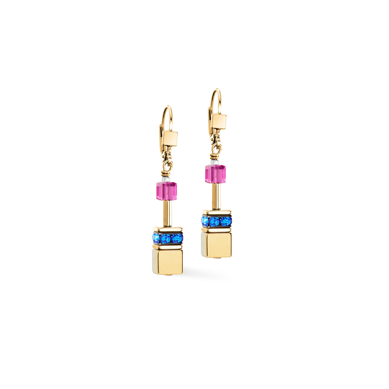 GeoCUBE® Iconic Metallic earrings Rainbow gold