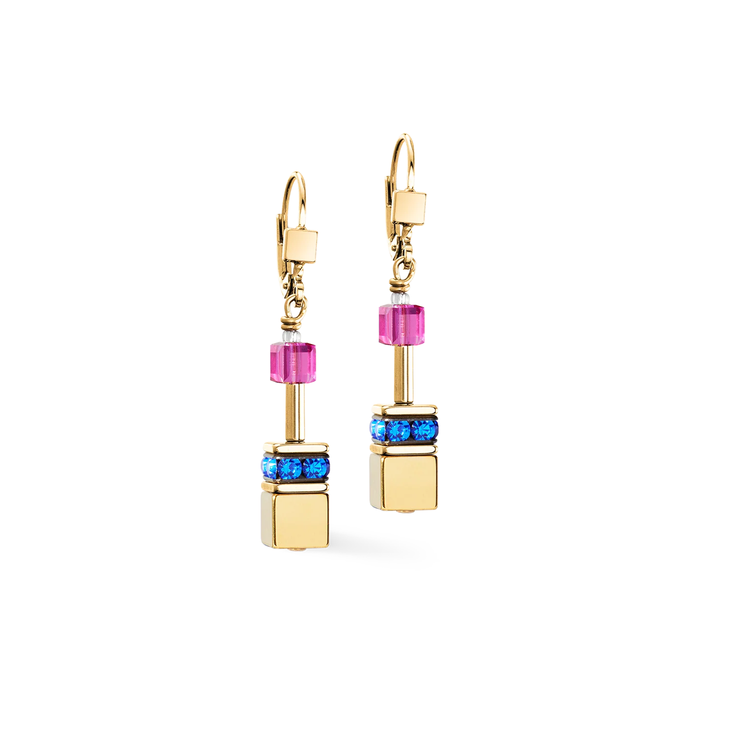 GeoCUBE® Iconic Metallic earrings Rainbow gold - Image 2