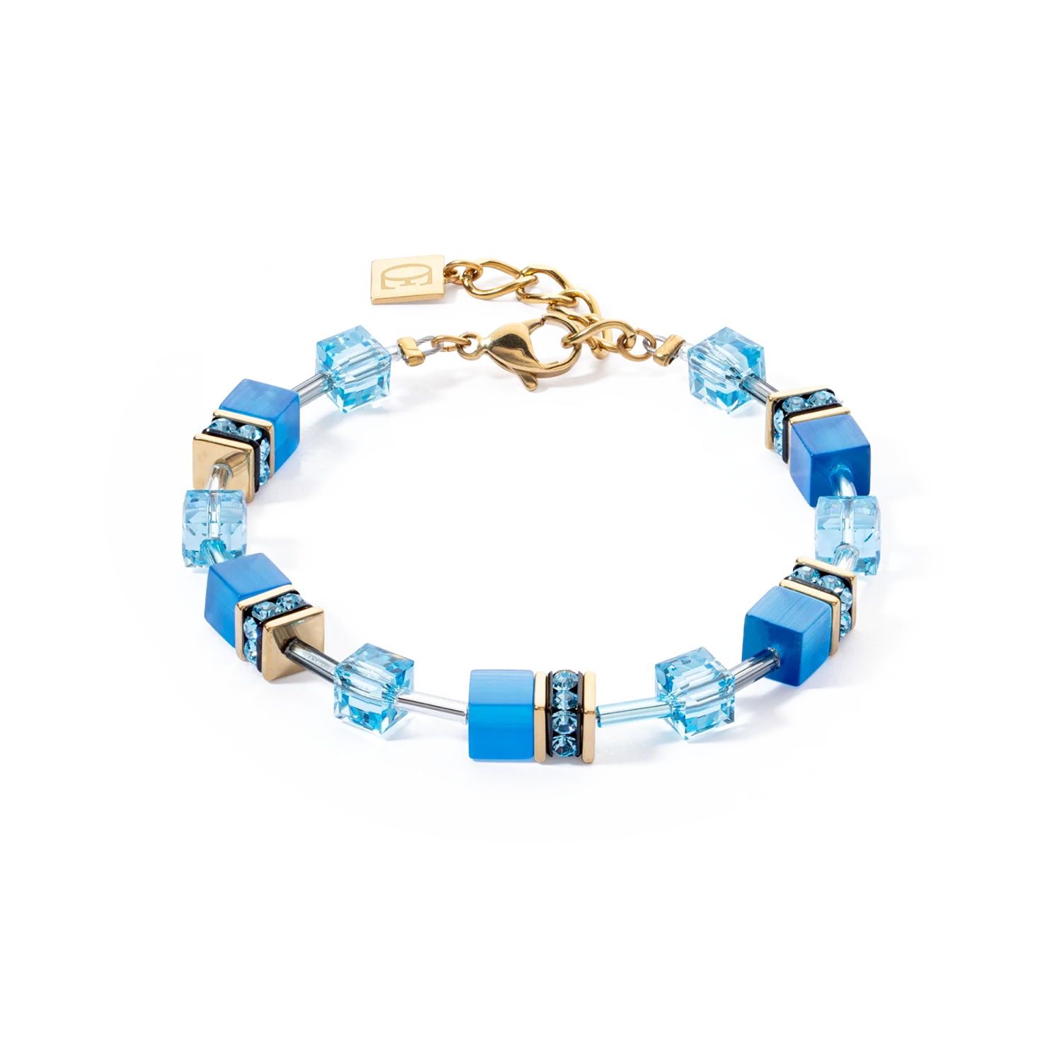 GeoCUBE® Iconic Mono Gold bracelet turquoise