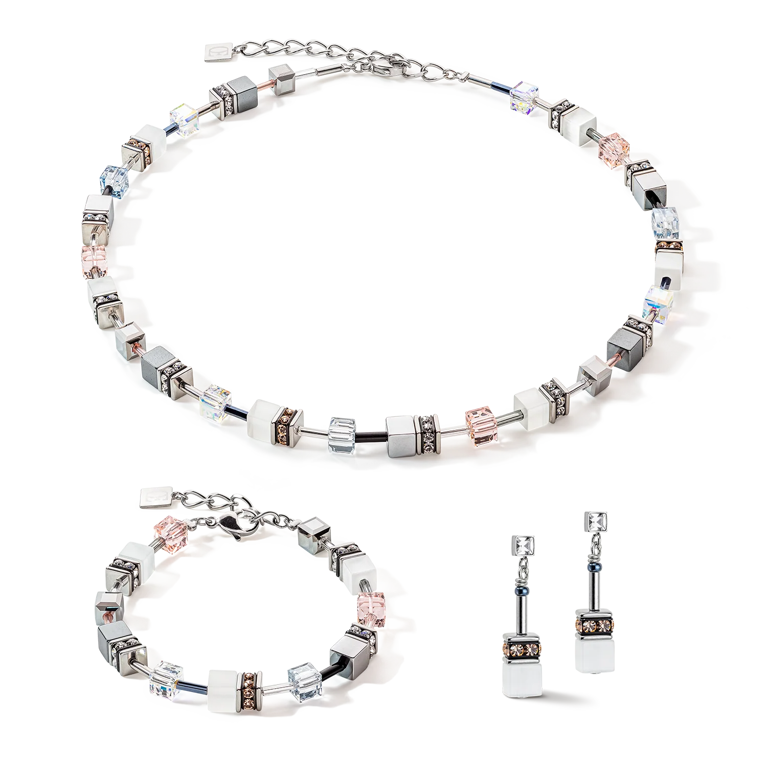 GeoCUBE® Iconic Monochrome necklace peach - Image 3