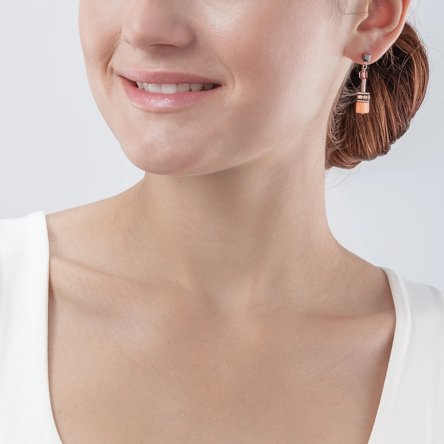 GeoCUBE® Iconic Multicolour Vintage earrings lilac-yellow - Image 4