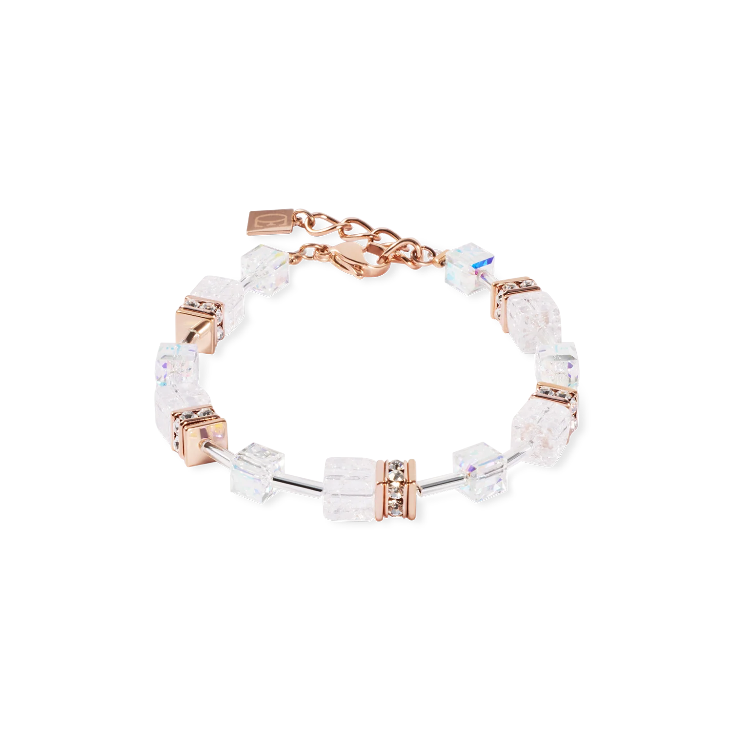 GeoCUBE® Iconic Nature bracelet rosegold white