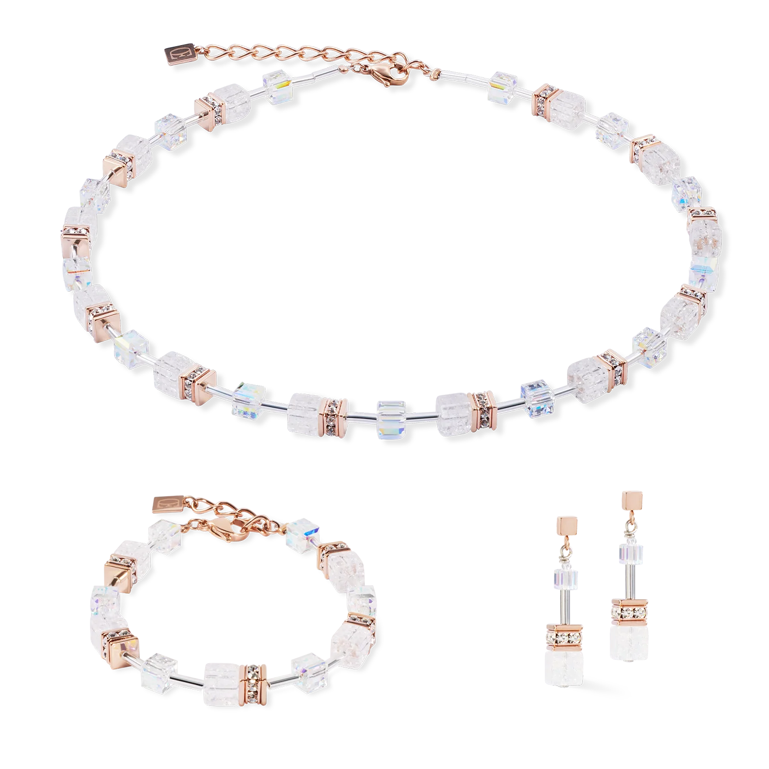 GeoCUBE® Iconic Nature bracelet rosegold white - Image 3