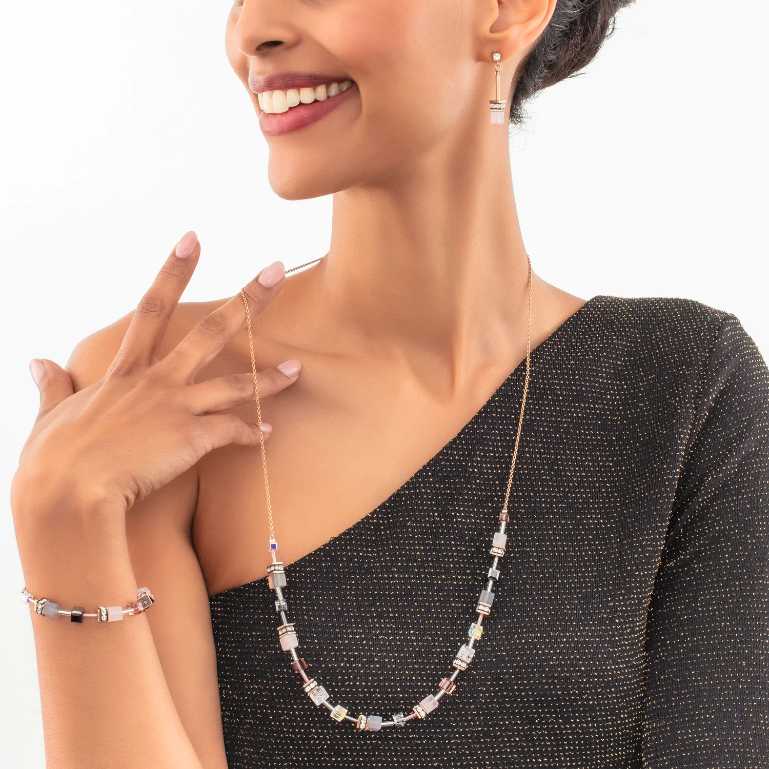 GeoCUBE® Iconic Nature Chain necklace rose - Image 4