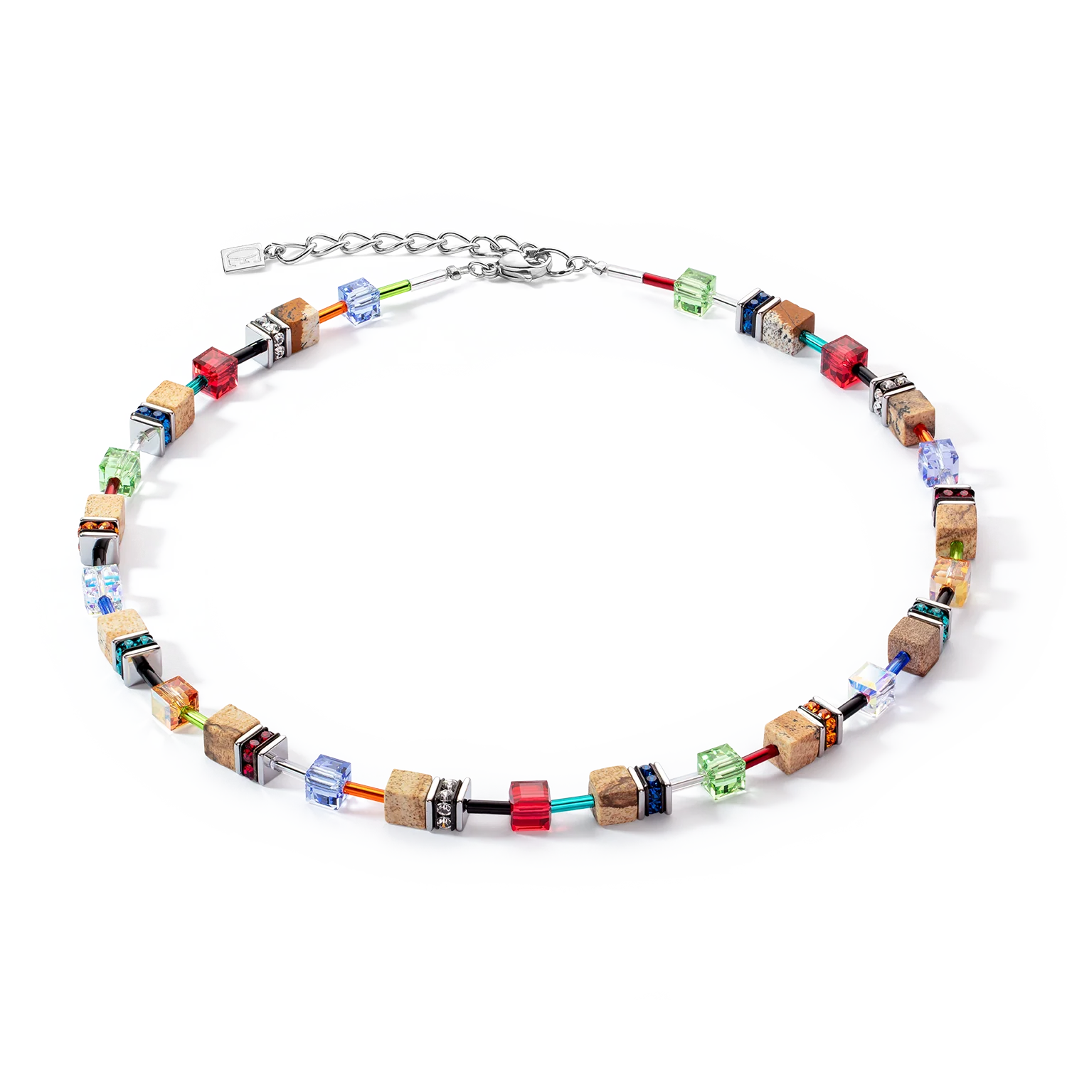GeoCUBE® Iconic Nature necklace multicolour brown
